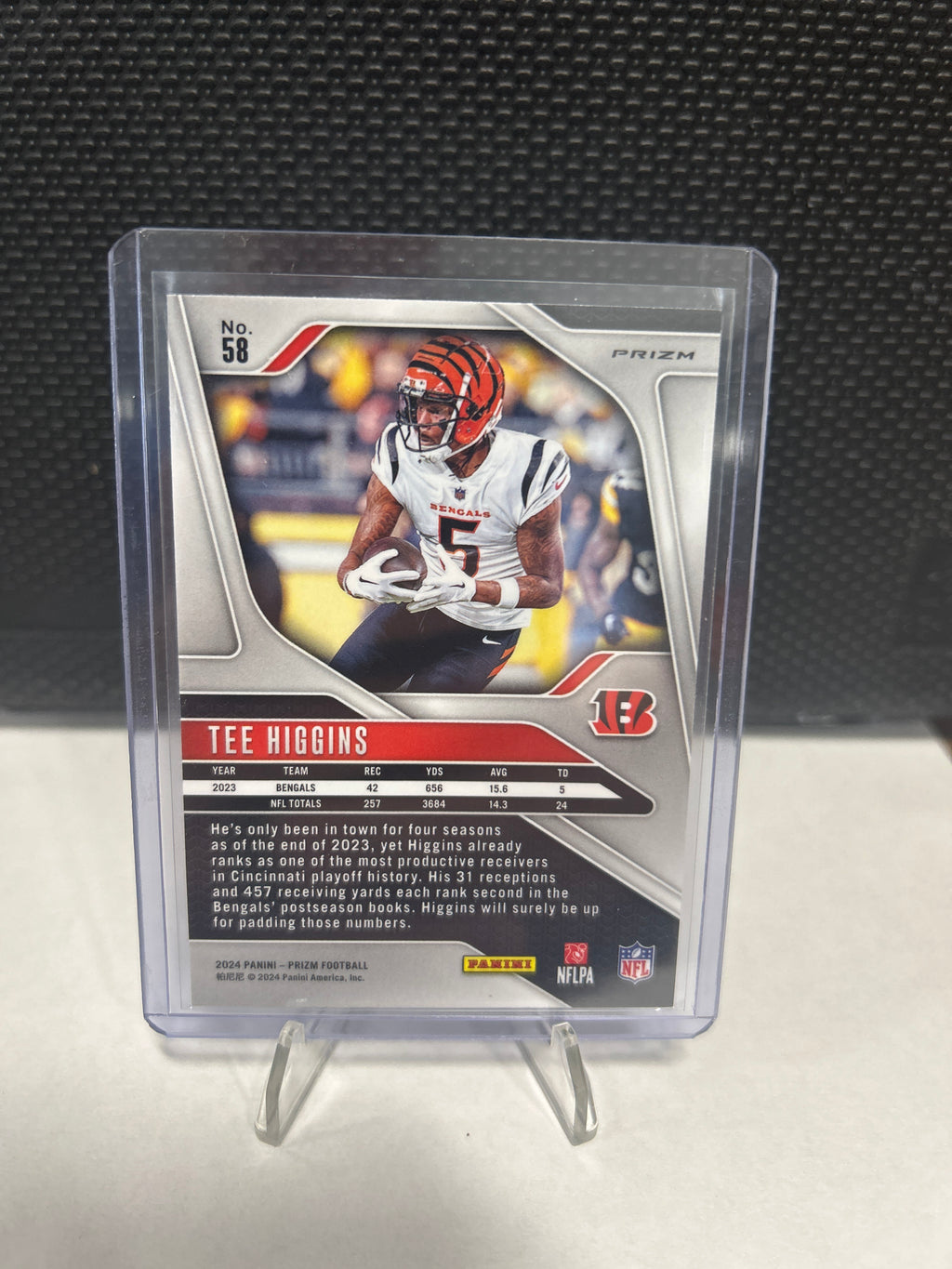 2024 Panini Prizm Green Wave Prizm #58 Tee Higgins Cincinnati Bengals SP