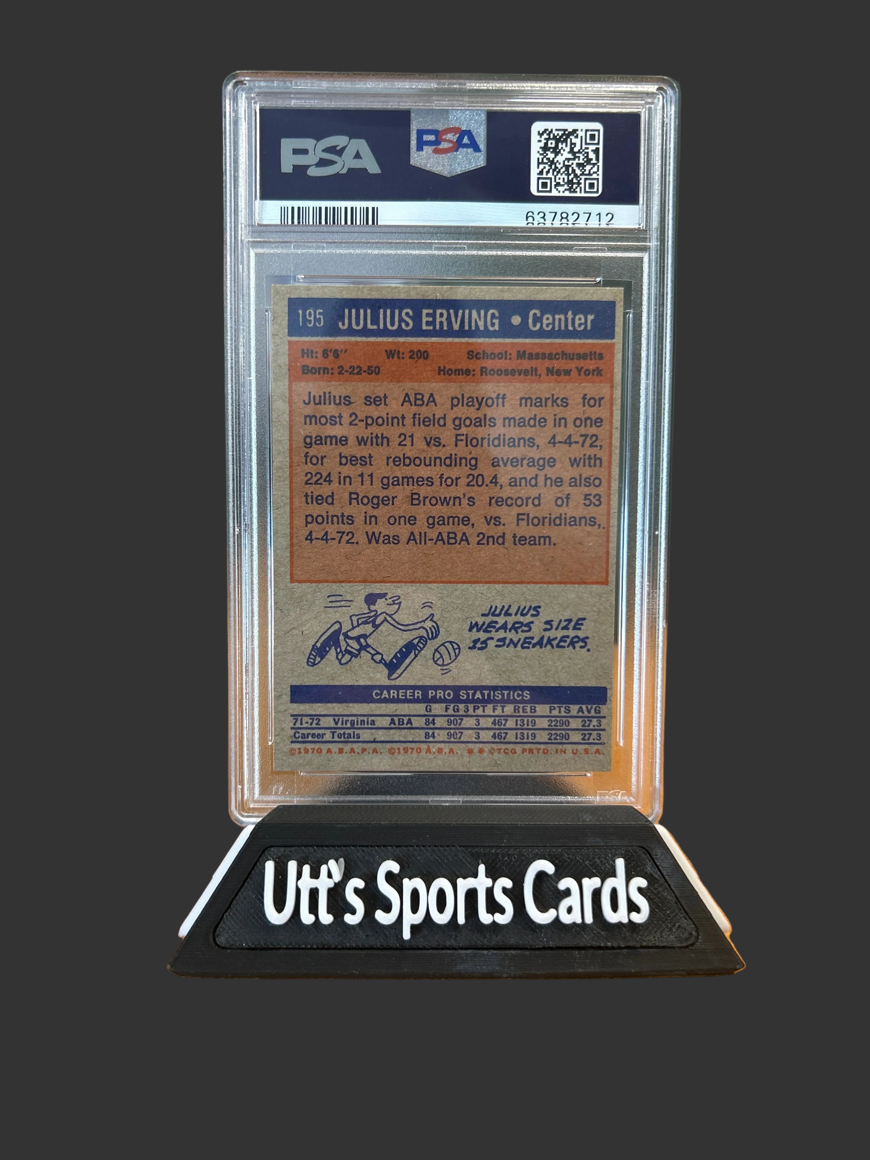 1972 Topps Rookie Julius Erving
