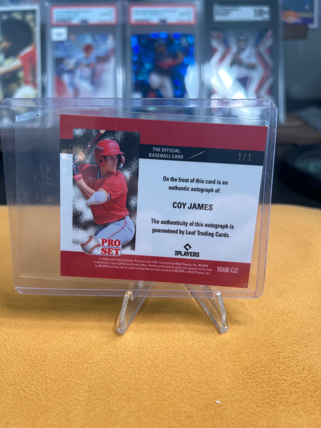 2026 Leaf Pro Set Metal Baseball Coy James Prospect RC mini #1/1 Auto