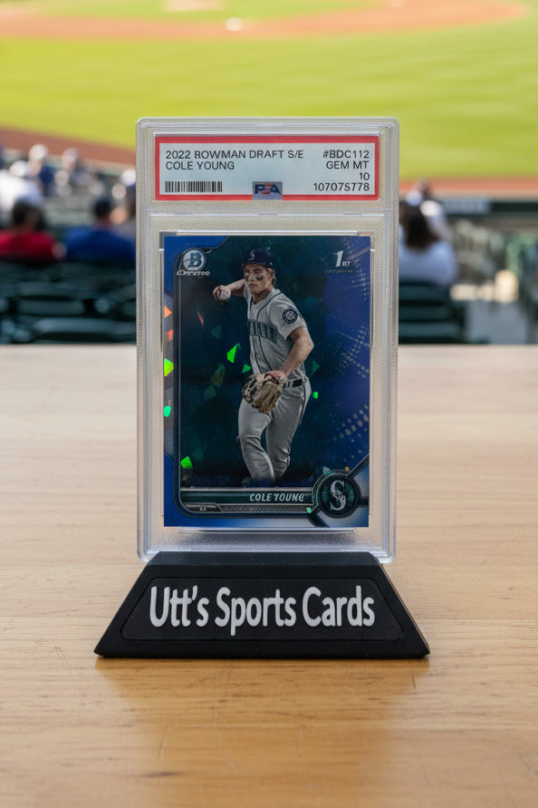 Cole Young 2022 Bowman Chrome Draft Sapphire Edition PSA 10 Rookie RC 1st BDC112