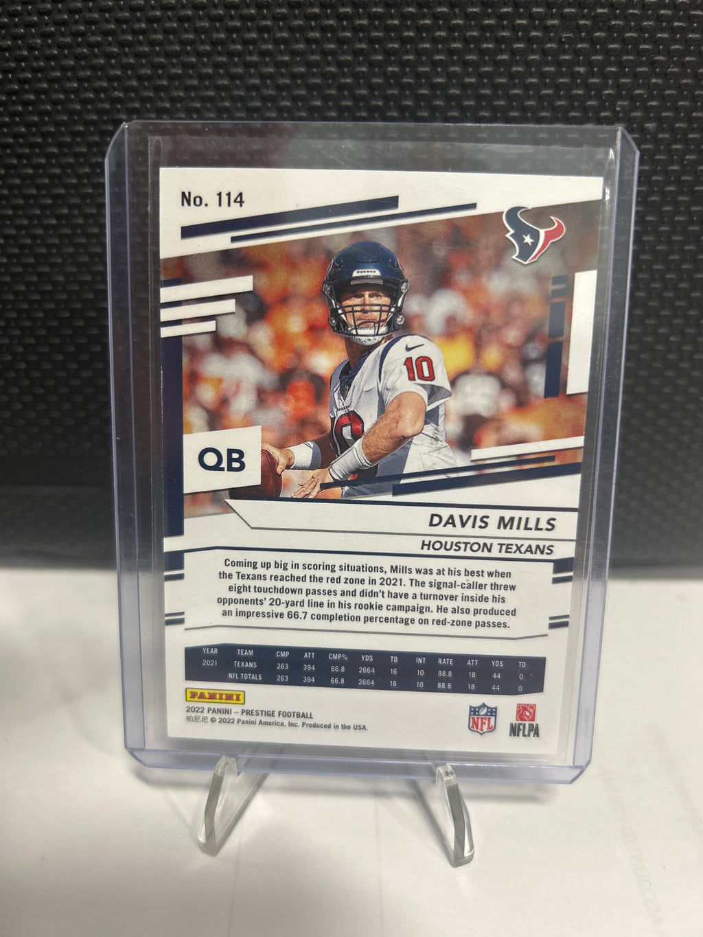 DAVIS MILLS #/299, 2022 "BLUE Parallel" XTRA POINTS Prestige, Houston Texans