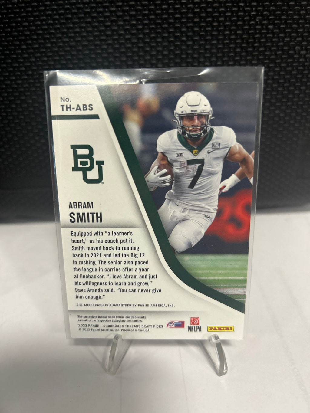 2022 Panini Chronicles Draft Picks - Threads Rookie Signatures Abram Smith