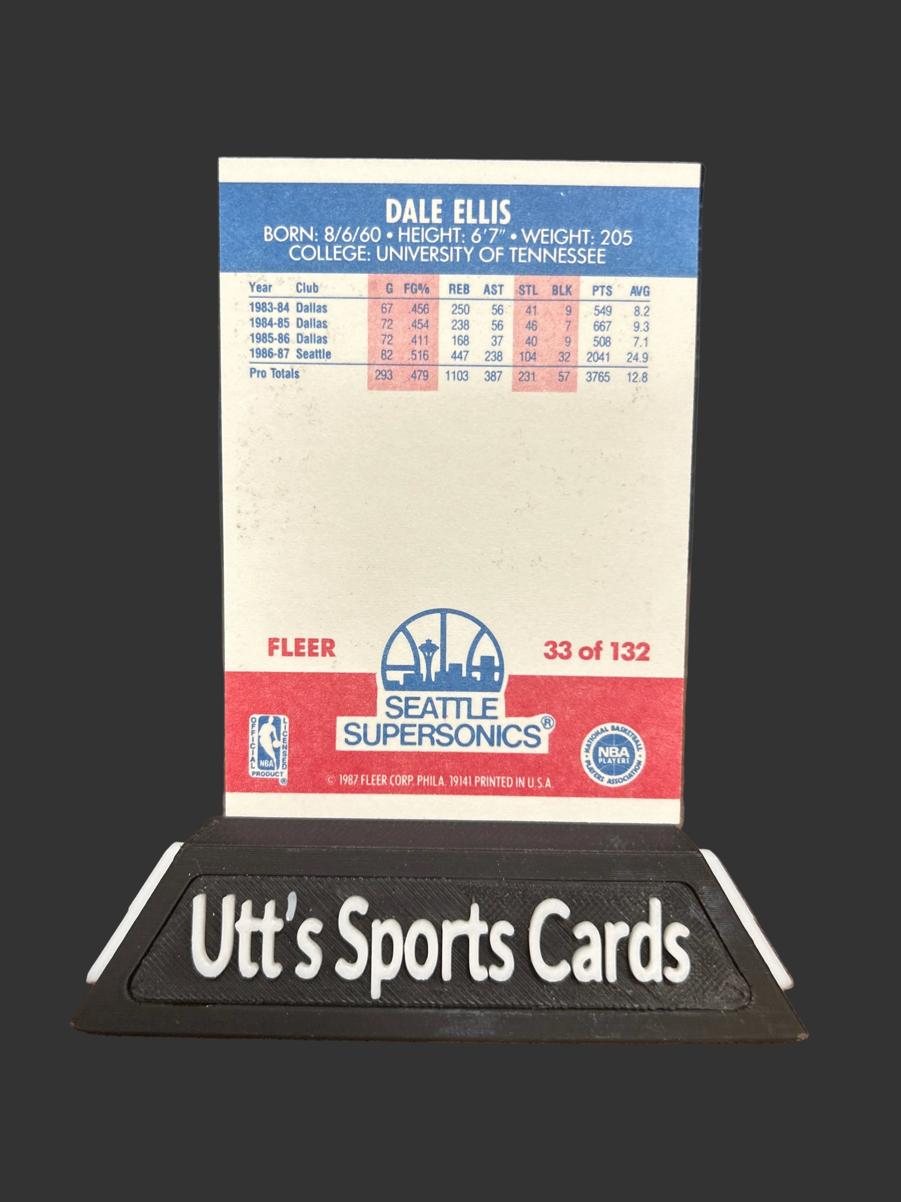 1988-89 Fleer Basketball #33 Dale Ellis RC NMMT