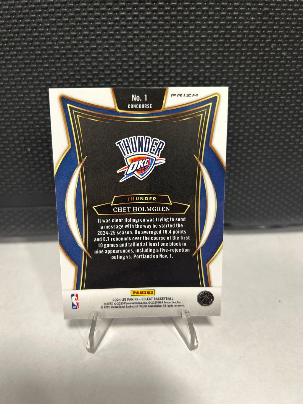 2024-25 Panini Select - Concourse Chet Holmgren #1 Orange Flash Prizm Mint 💎