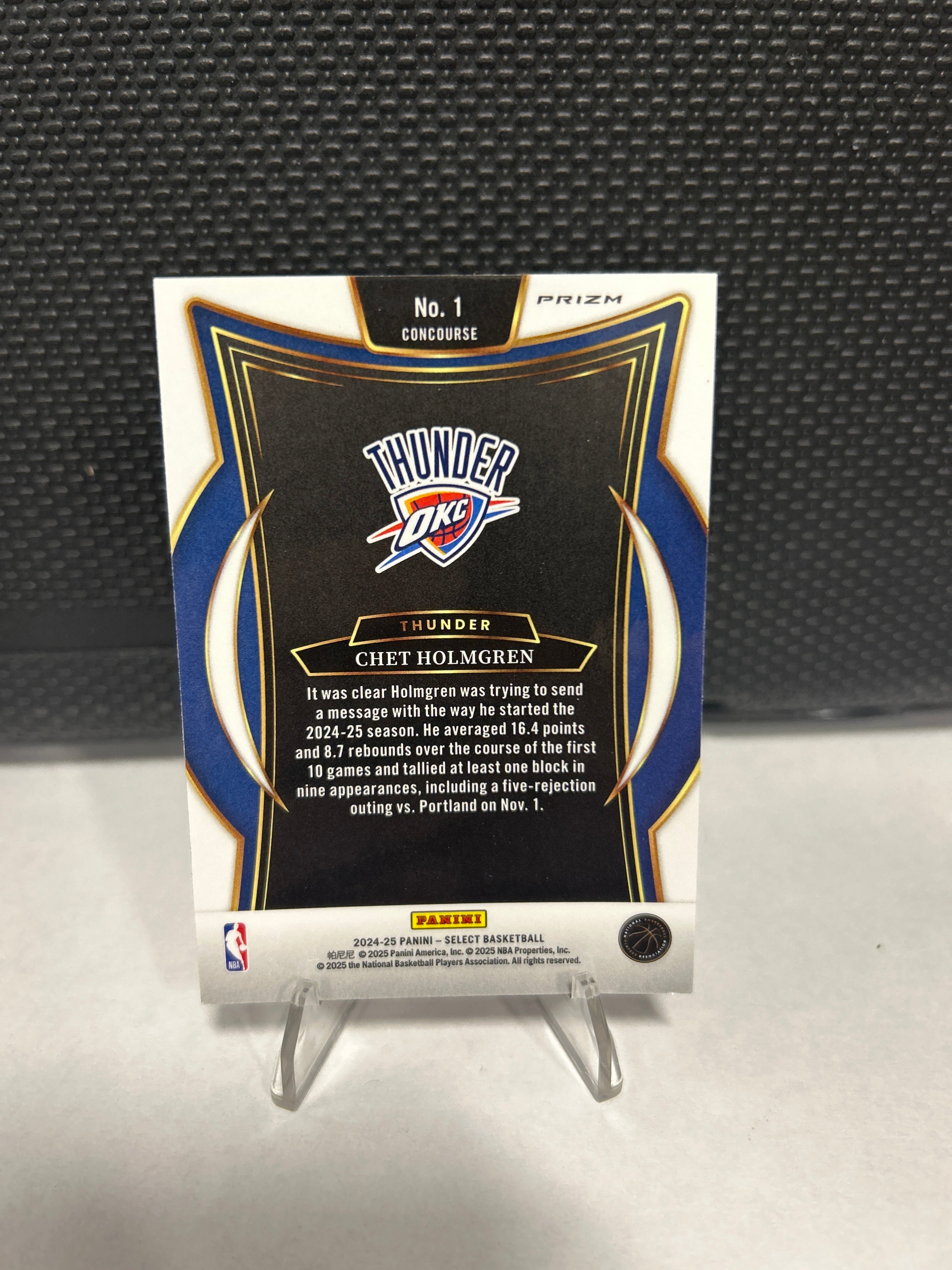 2024-25 Panini Select - Concourse Chet Holmgren #1 Orange Flash Prizm Mint 💎