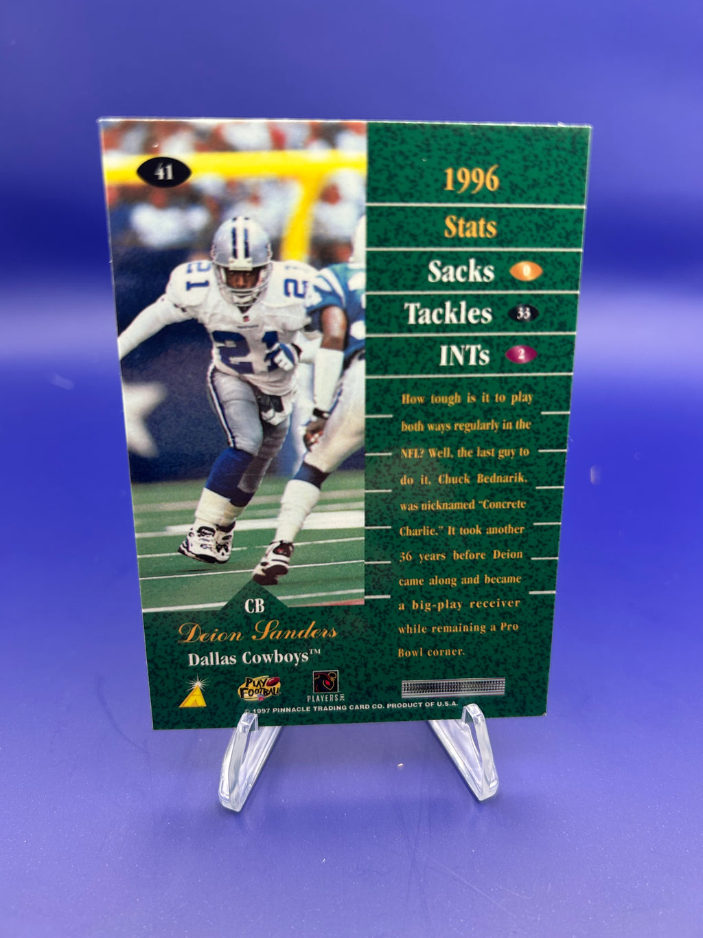 1997 Zenith #41 Deion Sanders