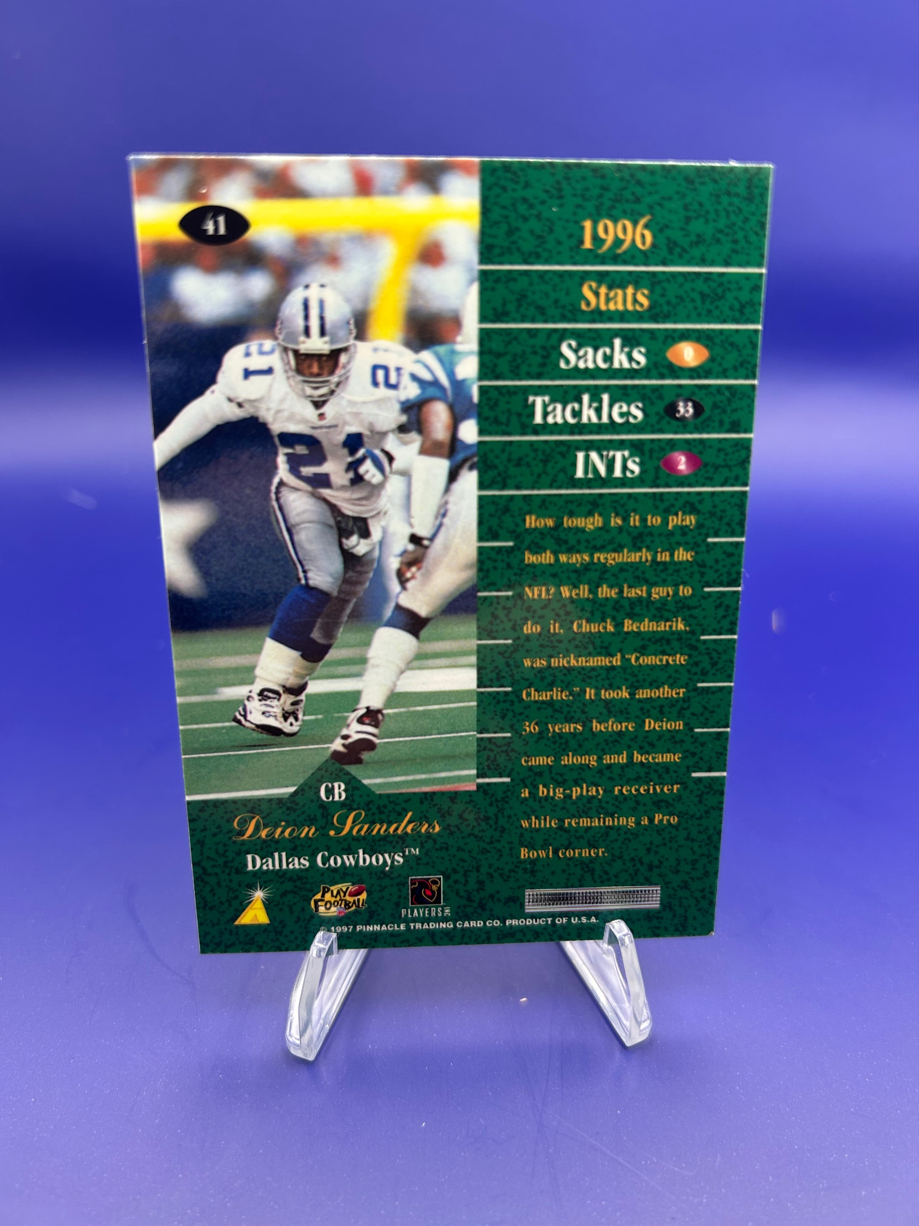 1997 Zenith #41 Deion Sanders