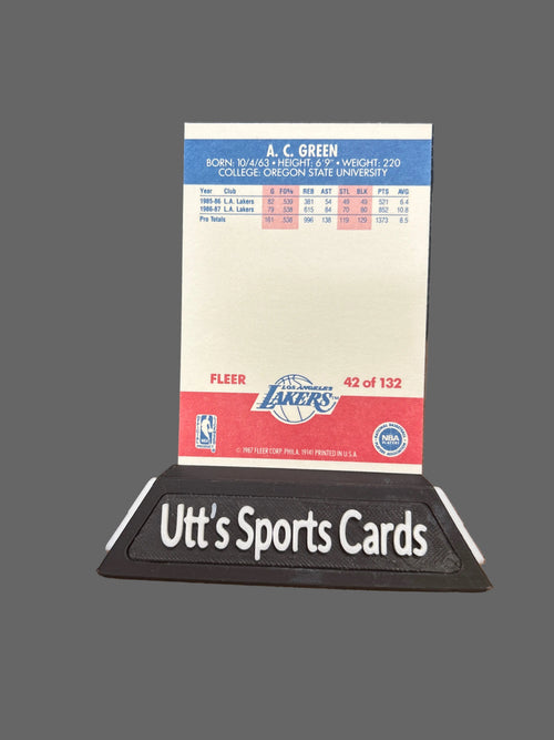 1987 Fleer Basketball AC Green Card #42