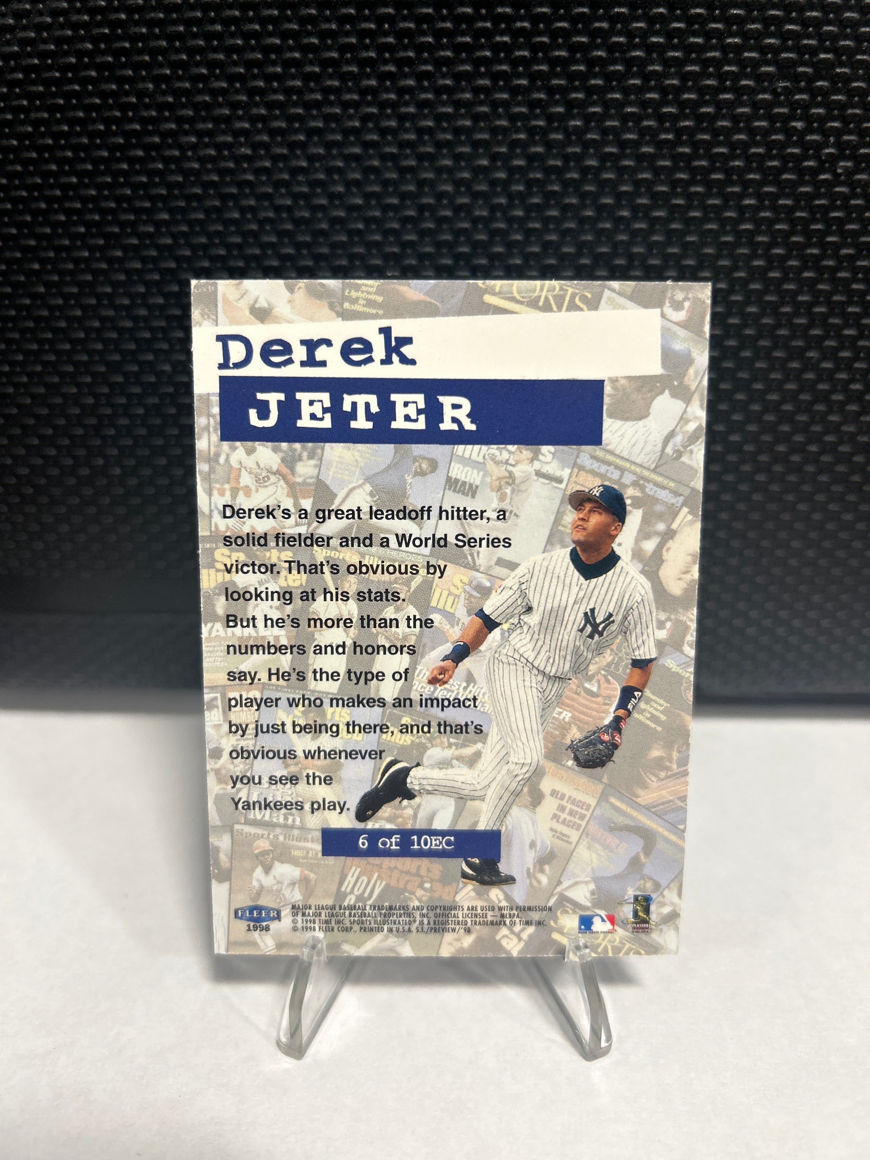 1998 Sports Illustrated #6EC - Derek Jeter Editor's Choice Yankees