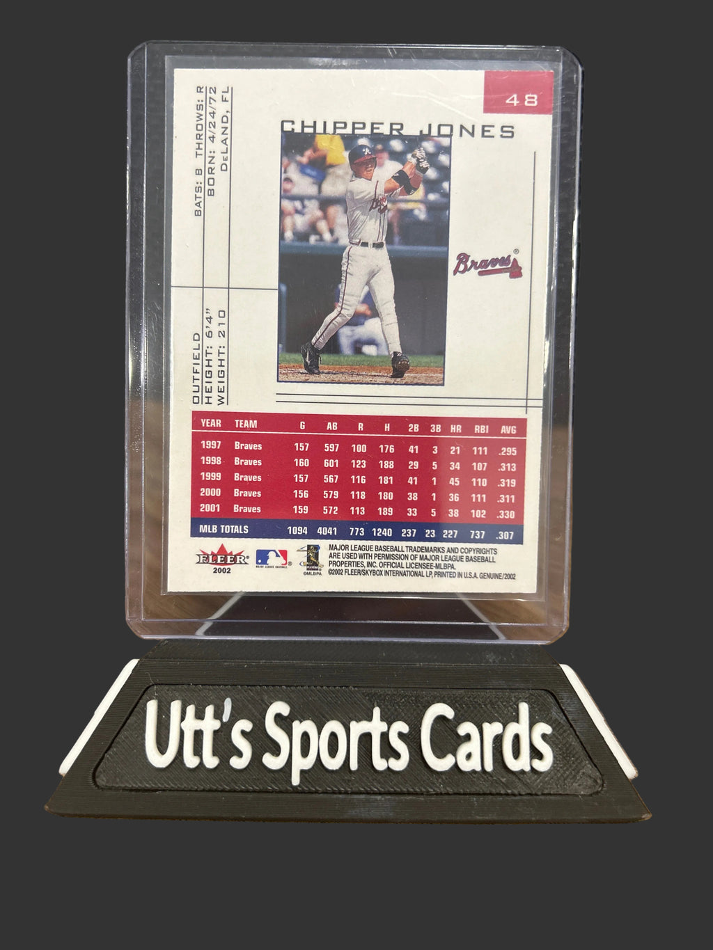 2002 Fleer Genuine - Chipper Jones #48