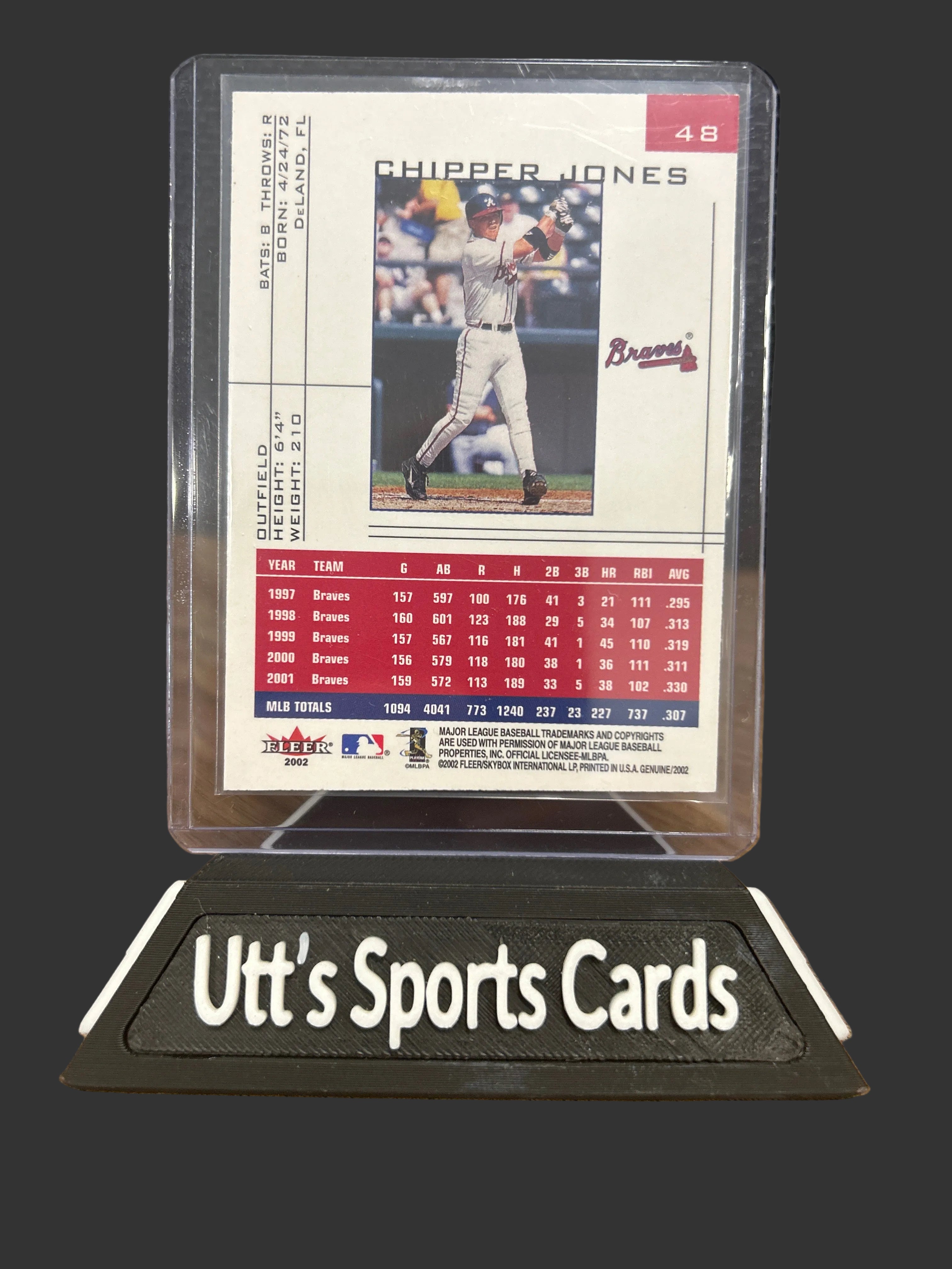 2002 Fleer Genuine - Chipper Jones #48