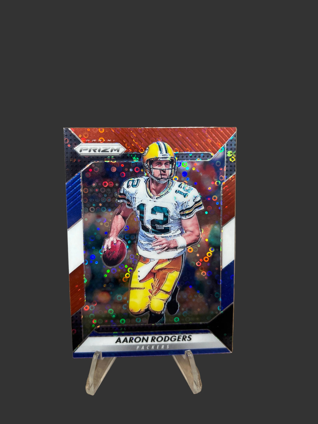2016 Panini Prizm - Aaron Rodgers #89 Red White & Blue Disco Prizm
