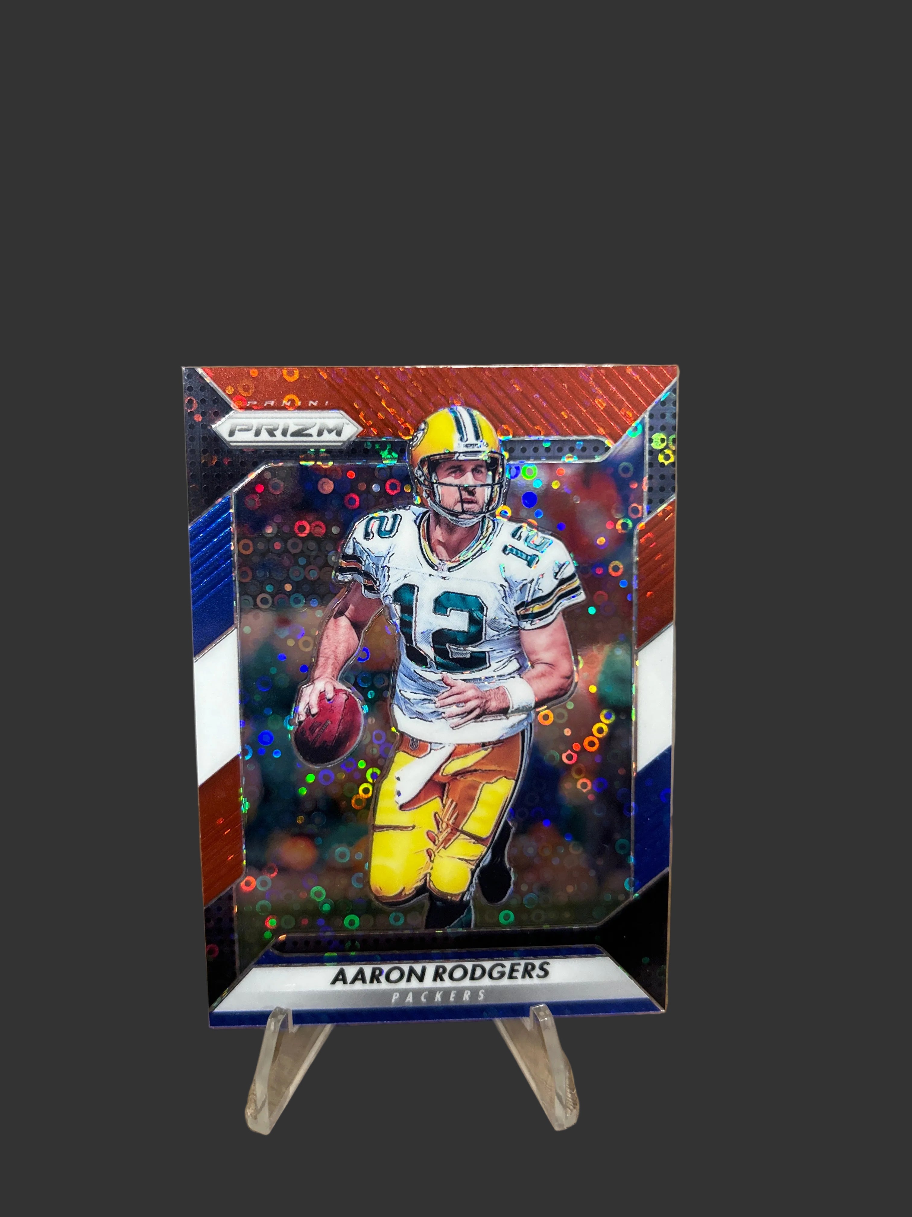 2016 Panini Prizm - Aaron Rodgers #89 Red White & Blue Disco Prizm