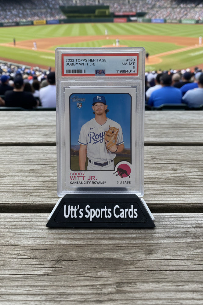 BOBBY WITT JR - 2022 Topps Heritage PSA 8 RC Kansas City Royals Rookie Card #520