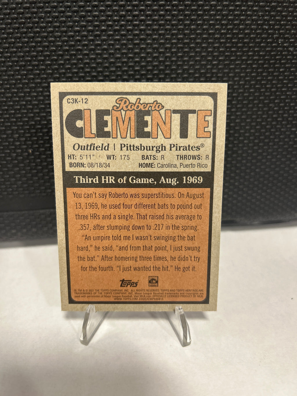 2021 Topps Heritage High Number - Roberto Clemente 3000 Roberto Clemente #C3K-12