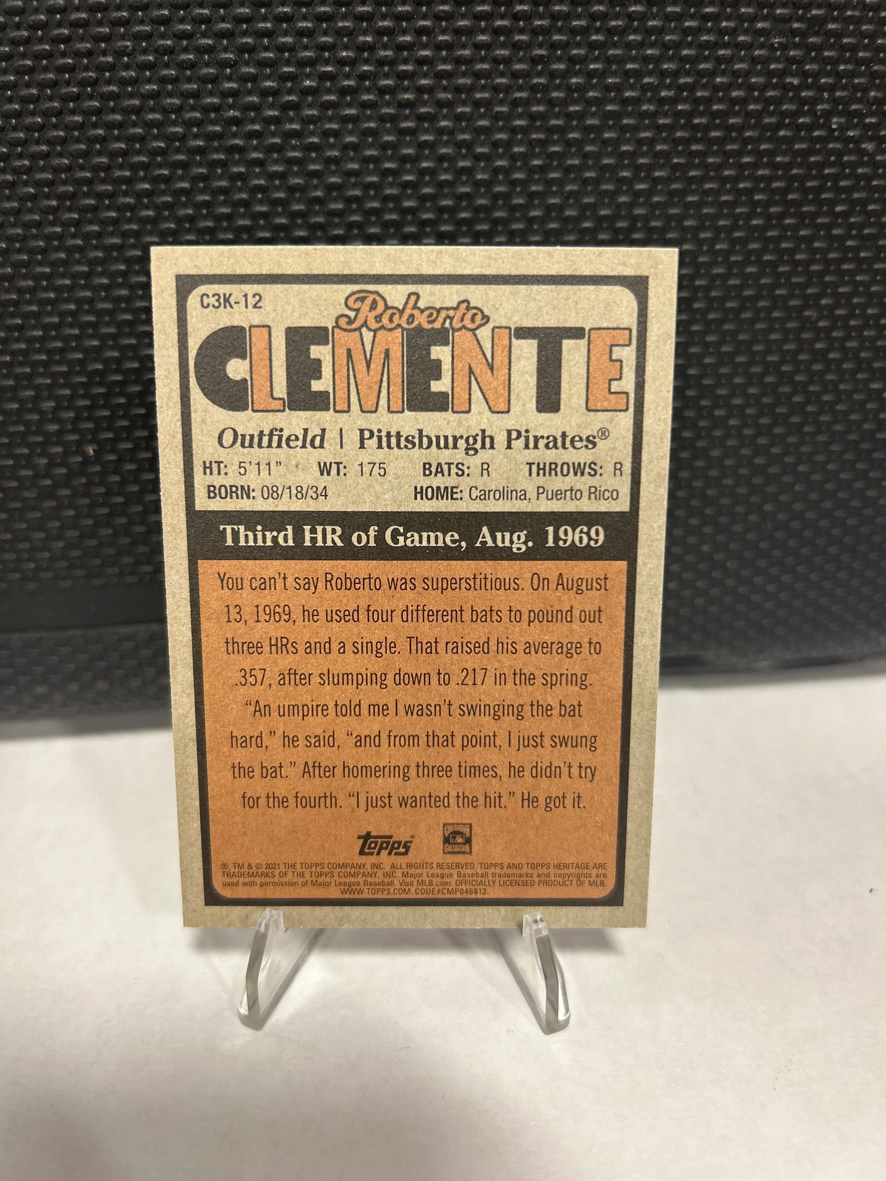 2021 Topps Heritage High Number - Roberto Clemente 3000 Roberto Clemente #C3K-12
