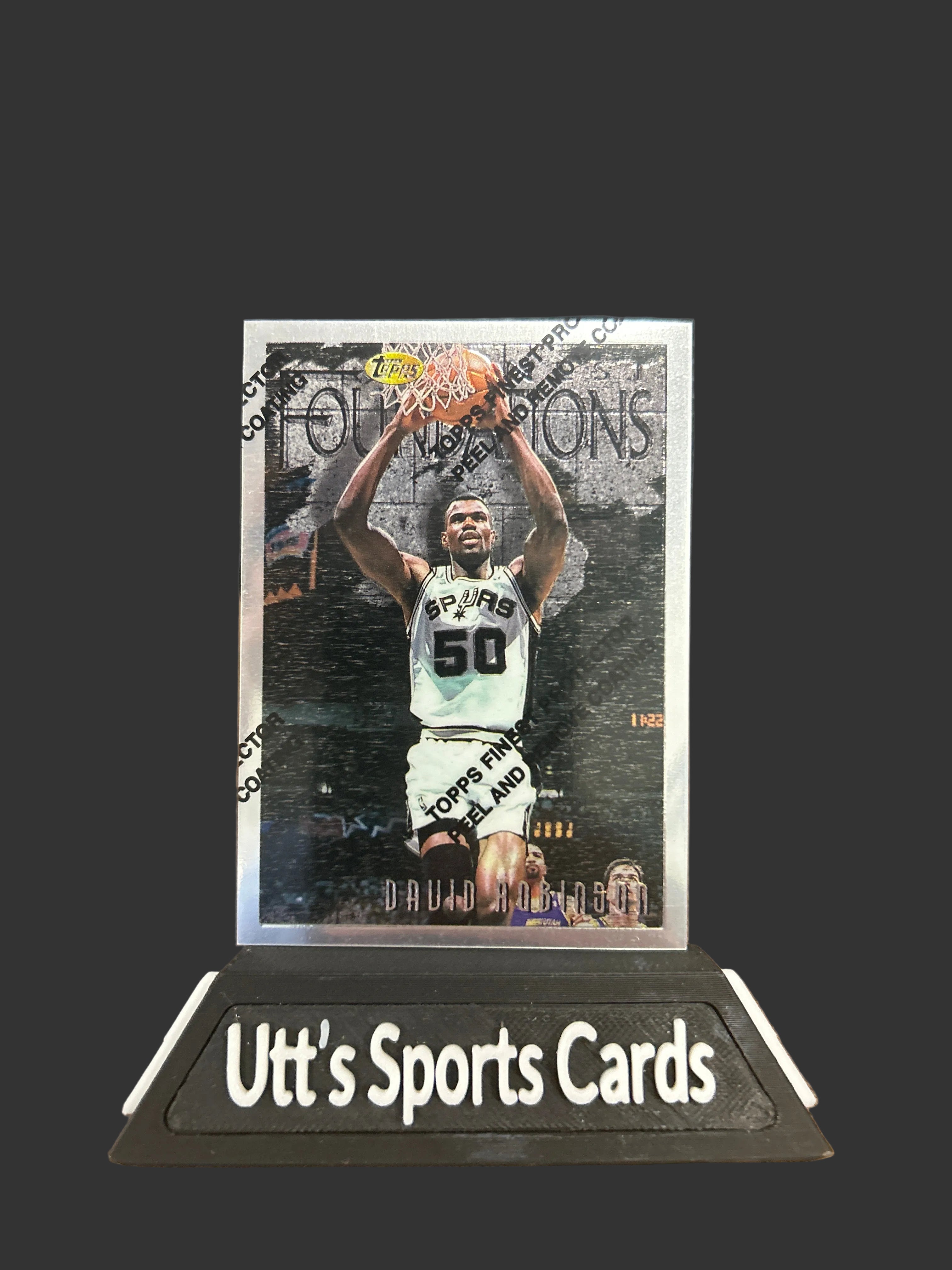David Robinson - 1996-97 Topps  Finest Cover on, “uncommon” card!  #257 -Spurs