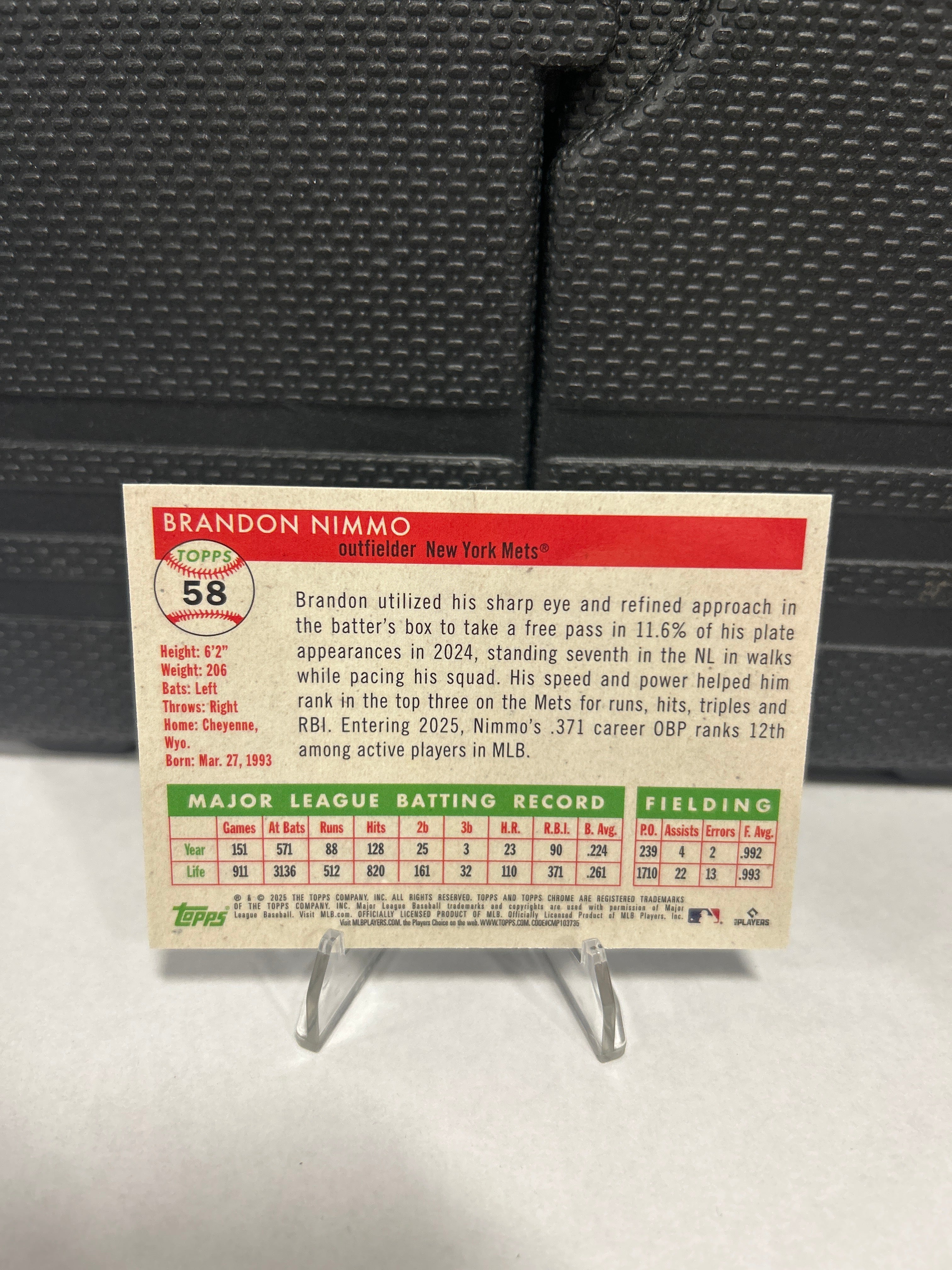2025 Topps Chrome Platinum #58 Brandon Nimmo, New York Mets