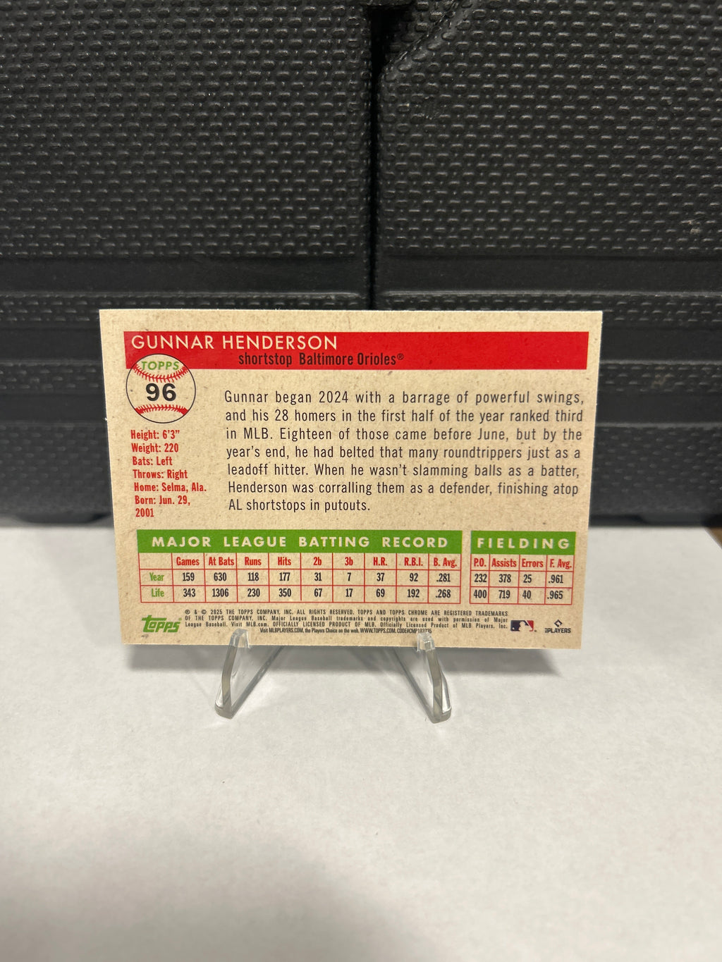 Gunnar Henderson 2025 TOPPS CHROME PLATINUM ANNIVERSARY Baseball Card