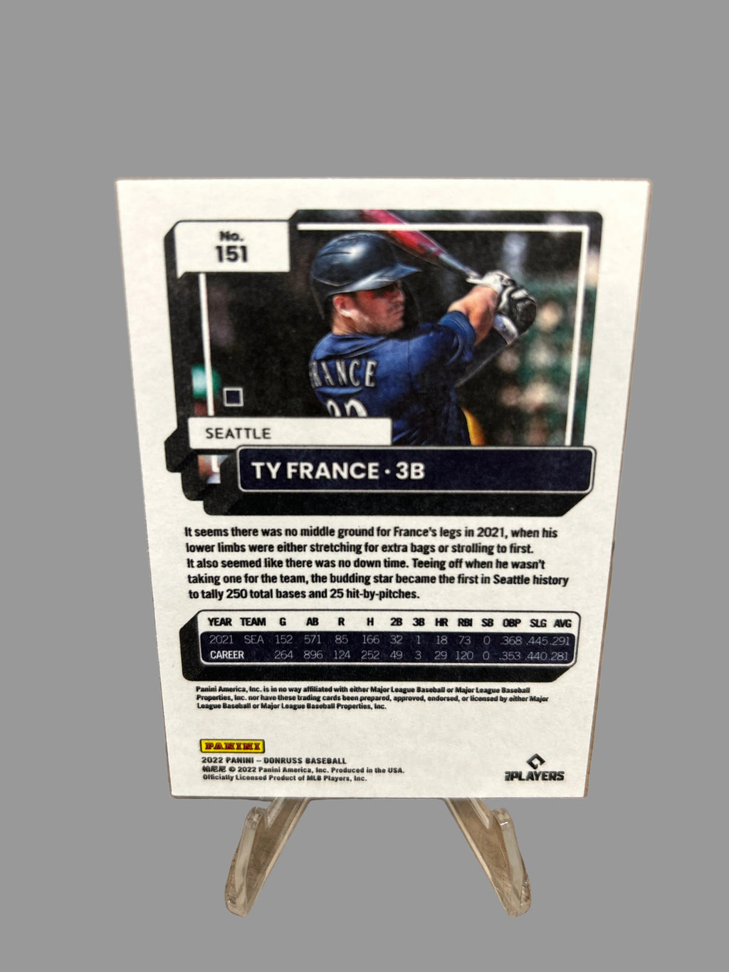 2022 Panini Donruss Ty France Stars - Seattle Mariners
