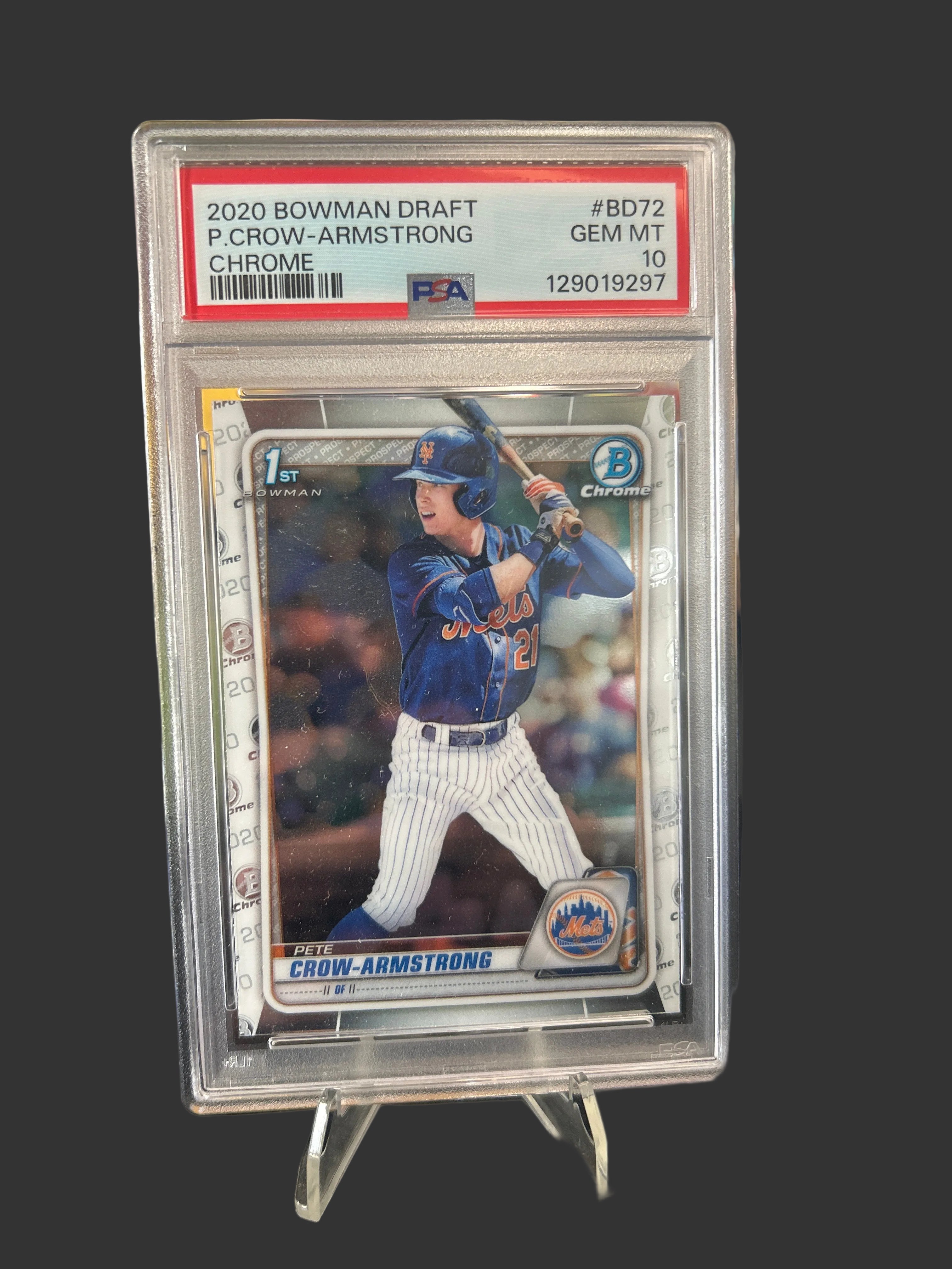 Bowman 2020 Draft Chrome Pete Crow-Armstrong Mets 1st Bowman #BD-72 PSA 10