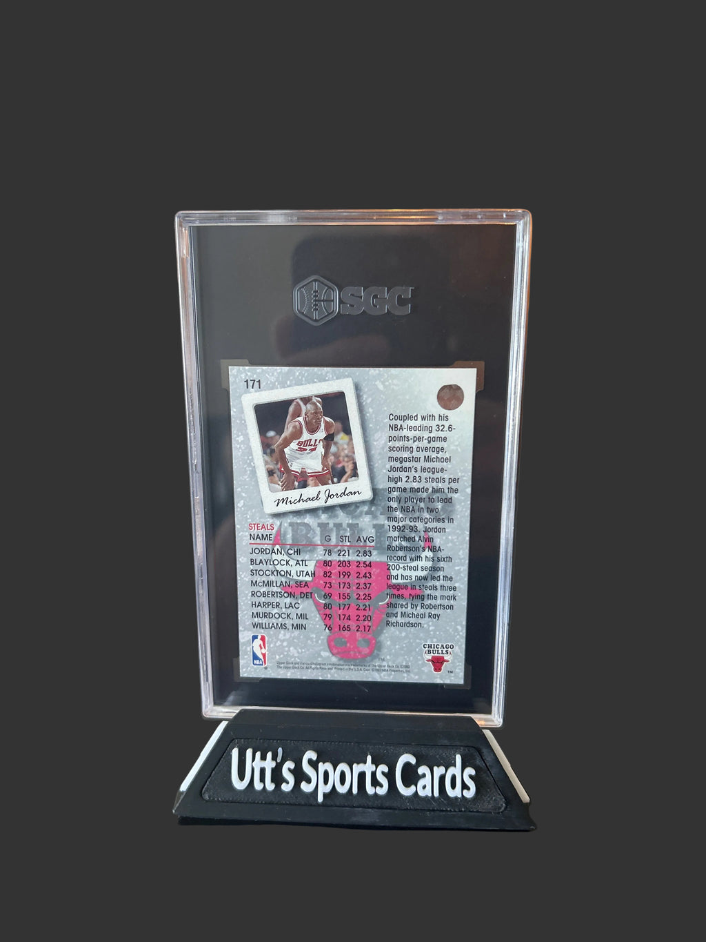 1993-94 Upper Deck - Season Leaders Michael Jordan #171 Bulls Steals Graded GM