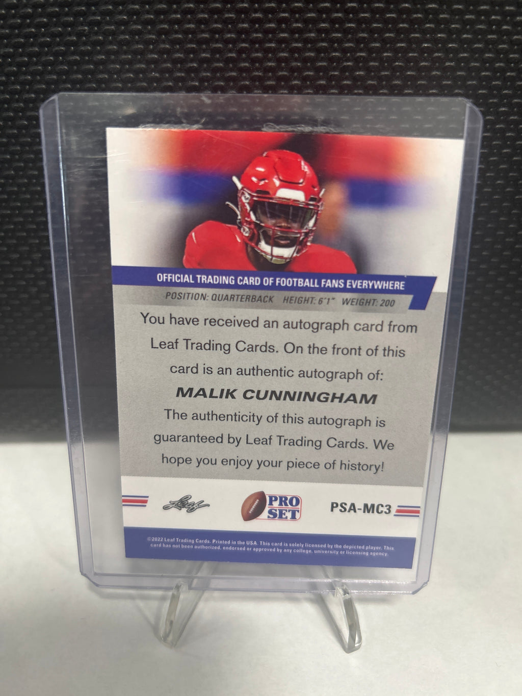 2022 Pro Set Draft #PSA-MC3 Malik Cunningham Autographs