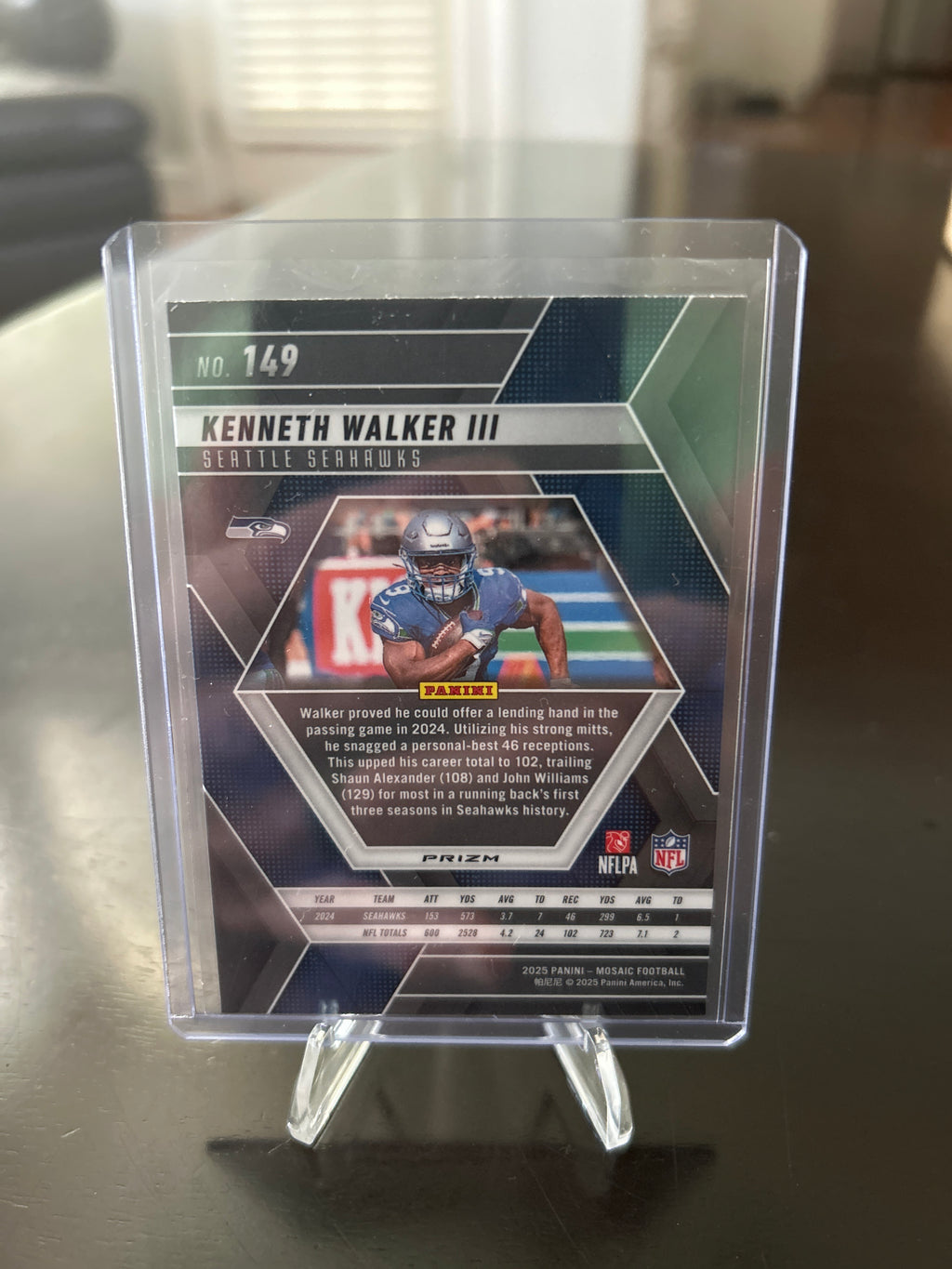 2025 Kenneth Walker Blue Mosaic Prizm #149