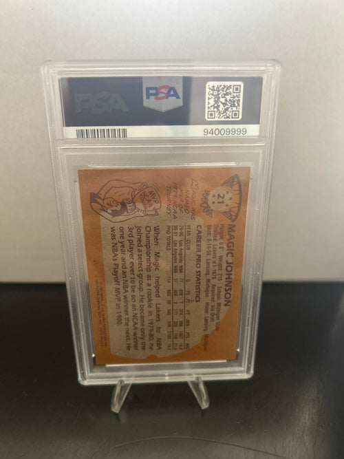 1981 Topps #21 Magic Johnson PSA 7 NM HOF LA Lakers