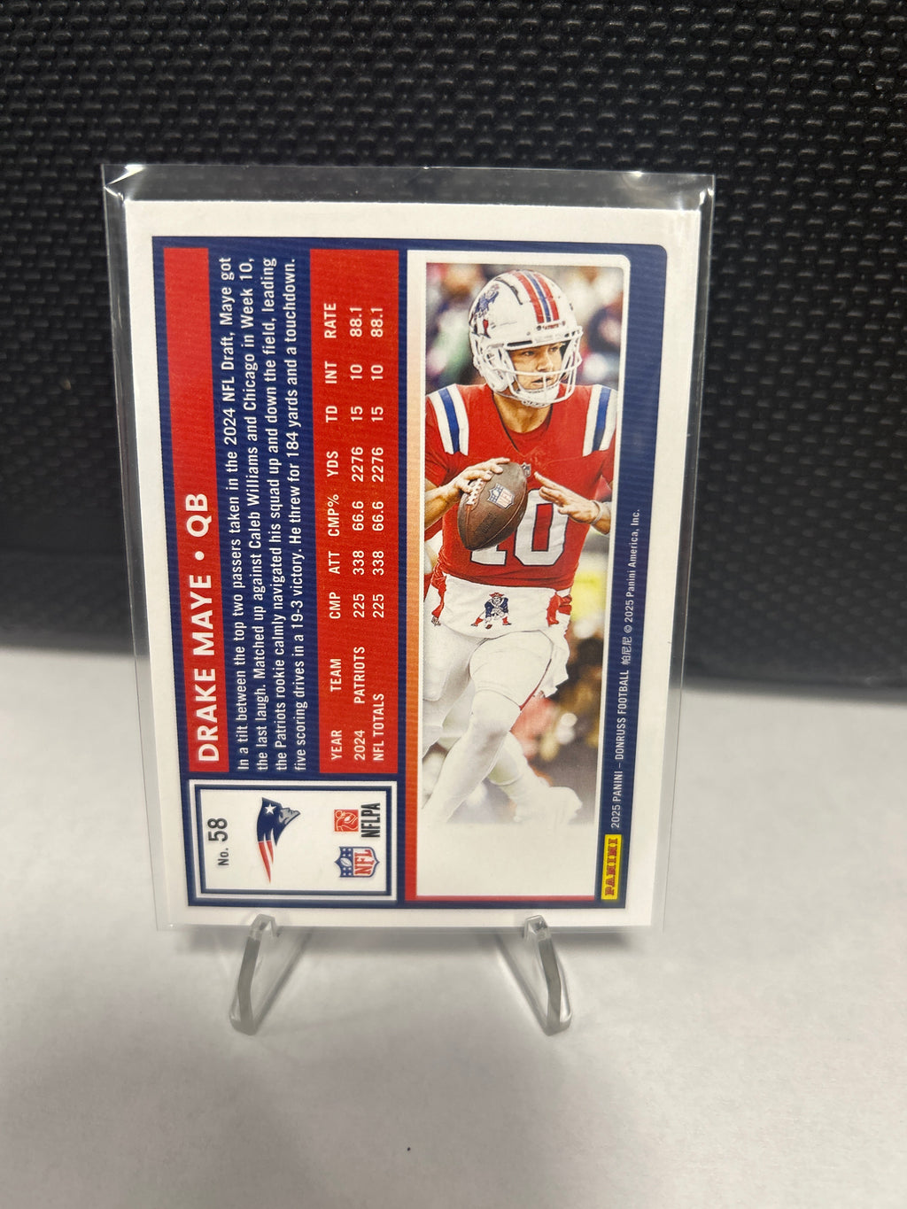 2025 Panini Donruss Drake Maye #58 Base Patriots QB Super Bowl