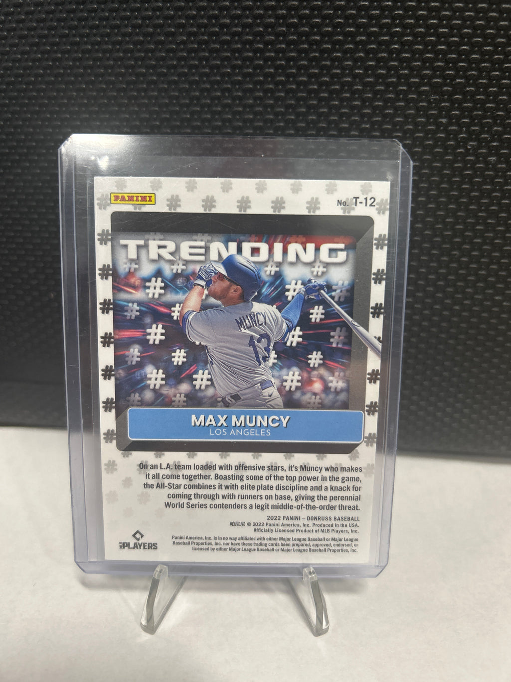 2022 Donruss Trending Diamond Parallel Max Muncy Los Angeles Dodgers #T-12