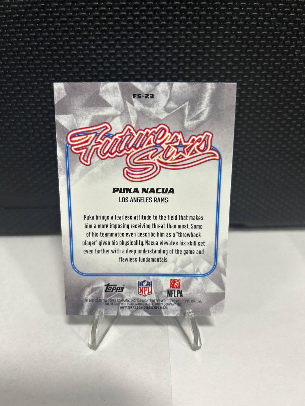 Topps 2025 Chrome Puka Nacua Future Stars Insert FS-23 Los Angeles Rams