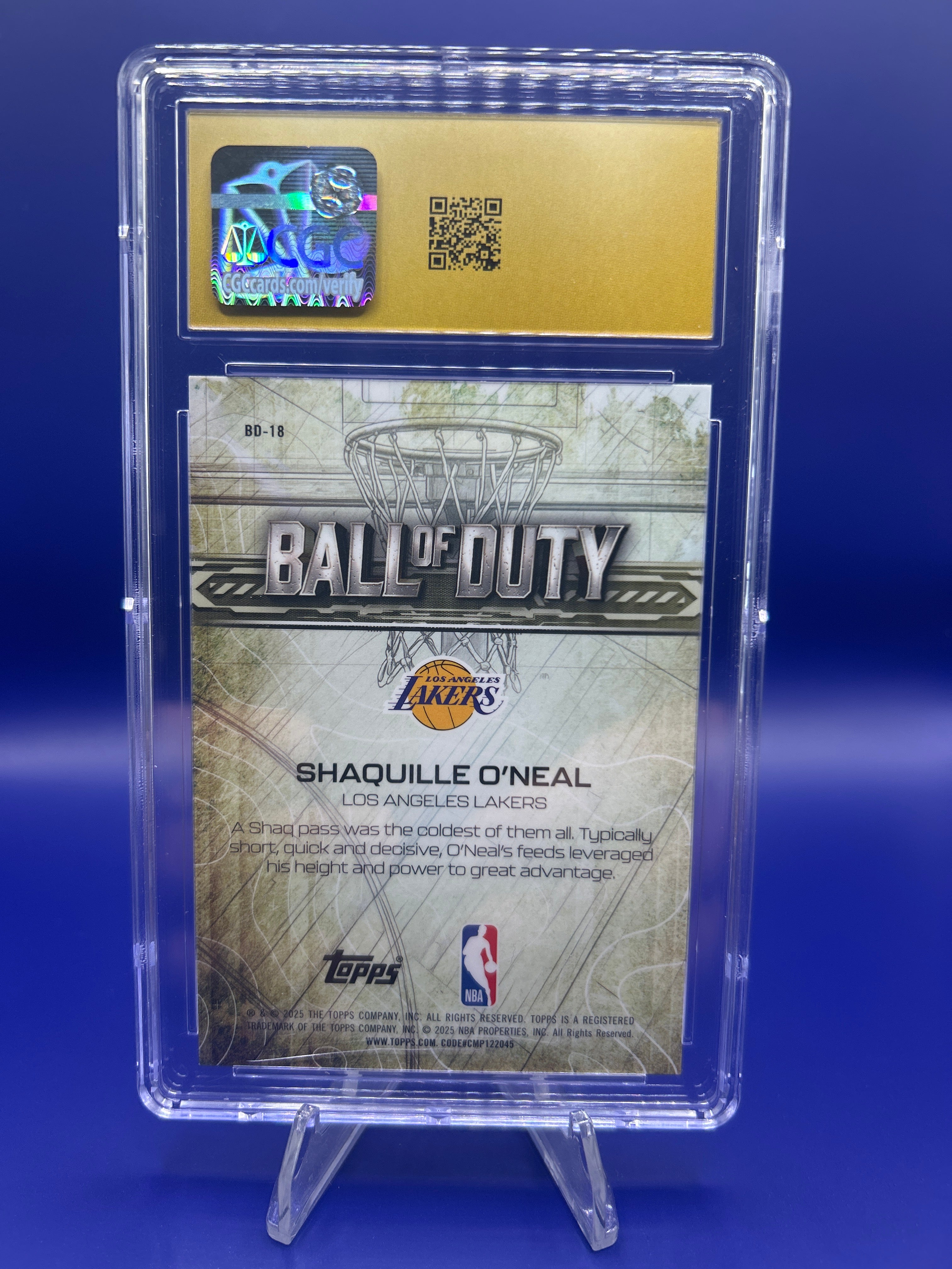 2025-26 Topps Chrome Shaquille O'Neal Ball Of Duty BD-18 (CGC Pristine 10)