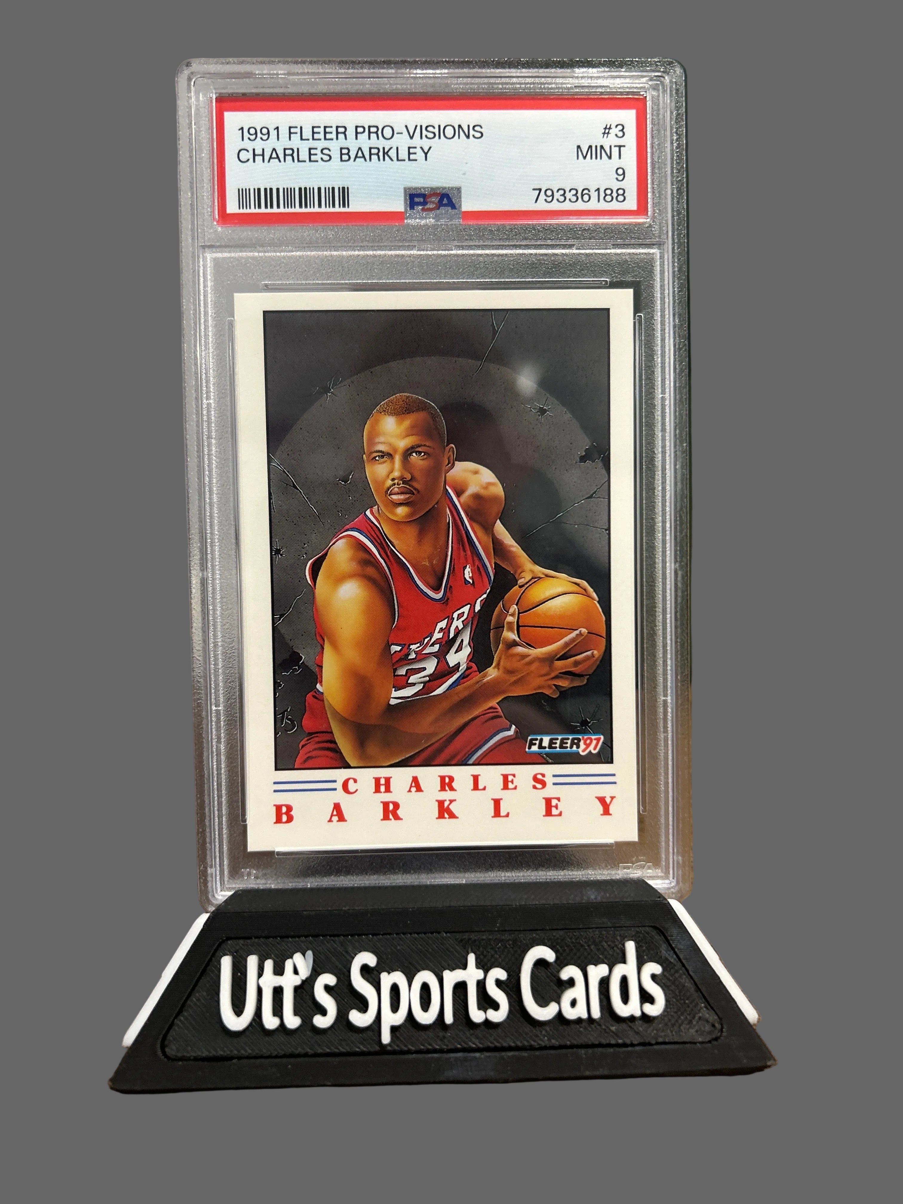 1991-92 Fleer Pro Vision Charles Barkley #3 HOF (PSA 9)