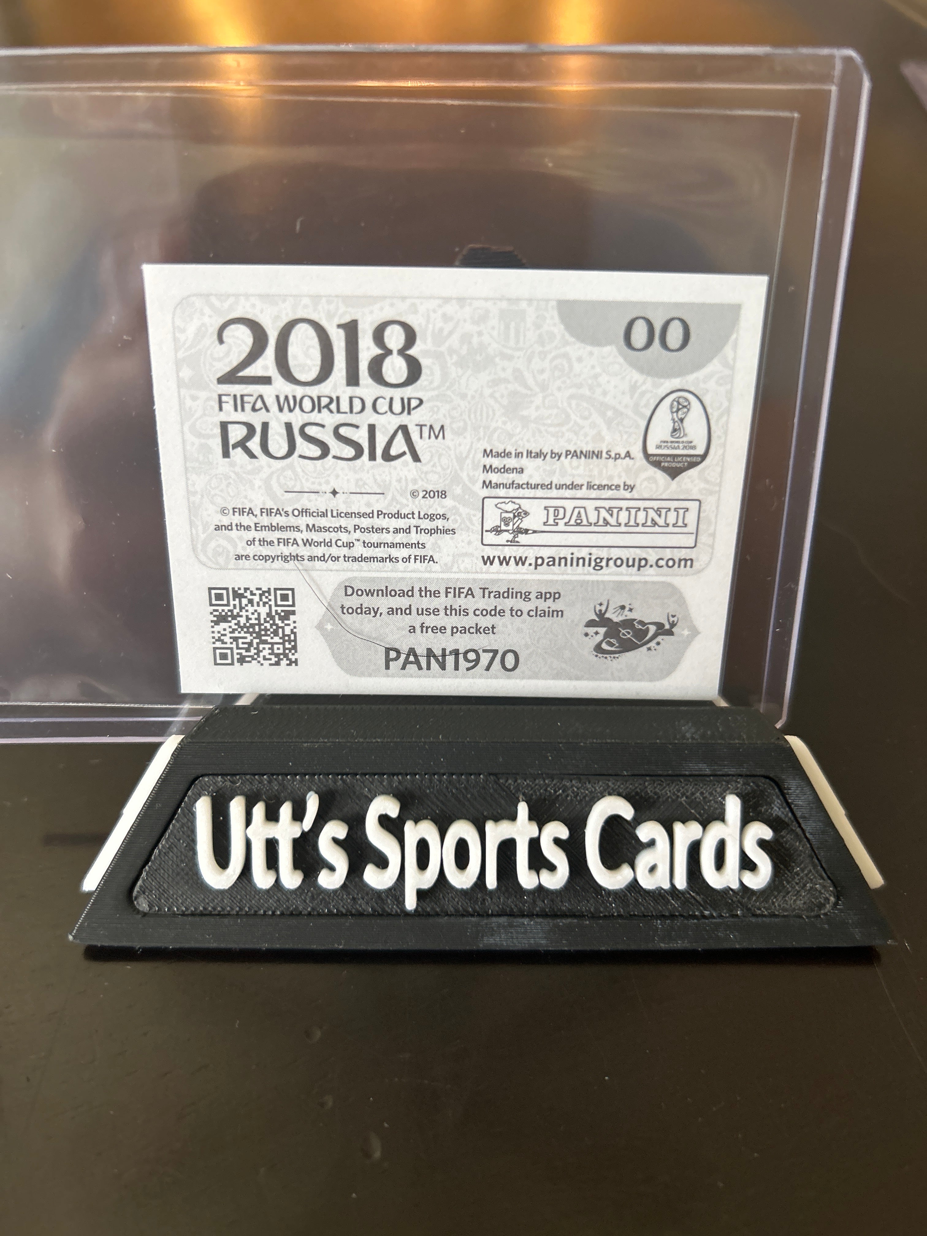 Panini Logo Sticker Panini FIFA World Cup 2018 Russia Black Back #00