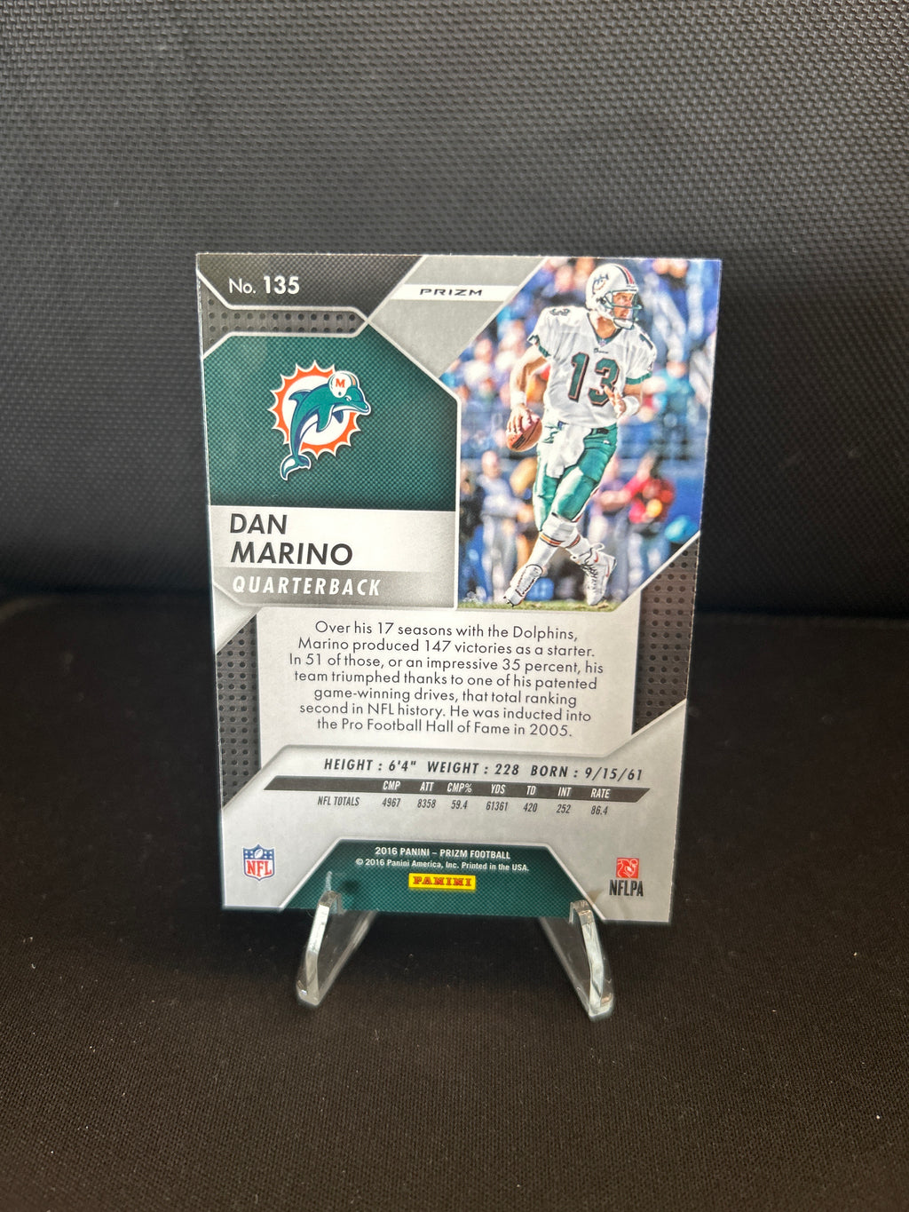 2016 PRIZM Red White Blue Disco Dan Marino #135