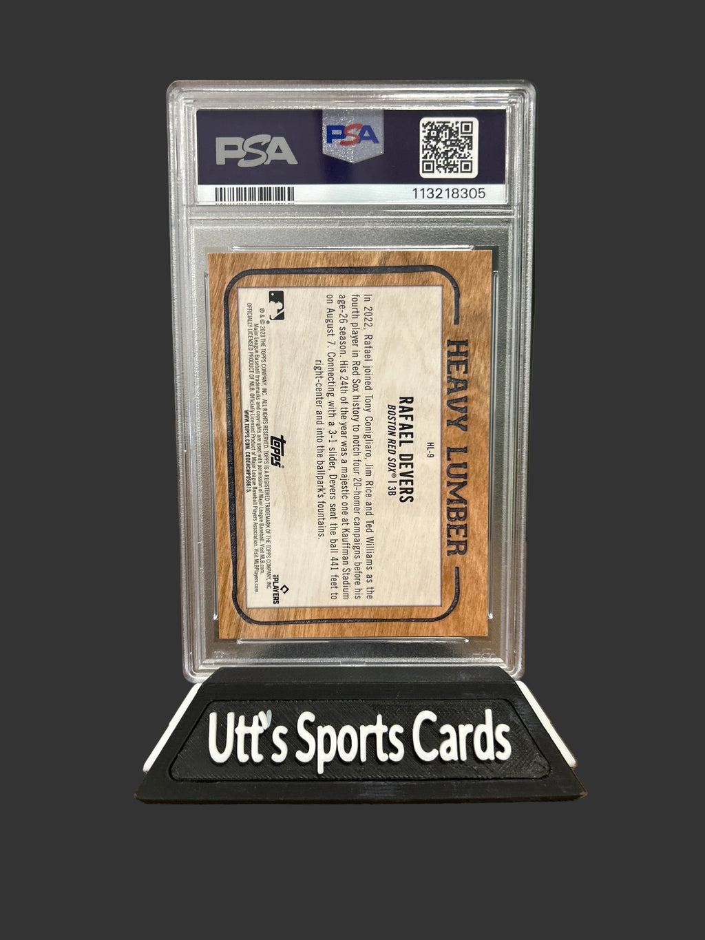 2023 Topps Rafael Devers Heavy Lumber SSP #HL-9 (PSA 10)