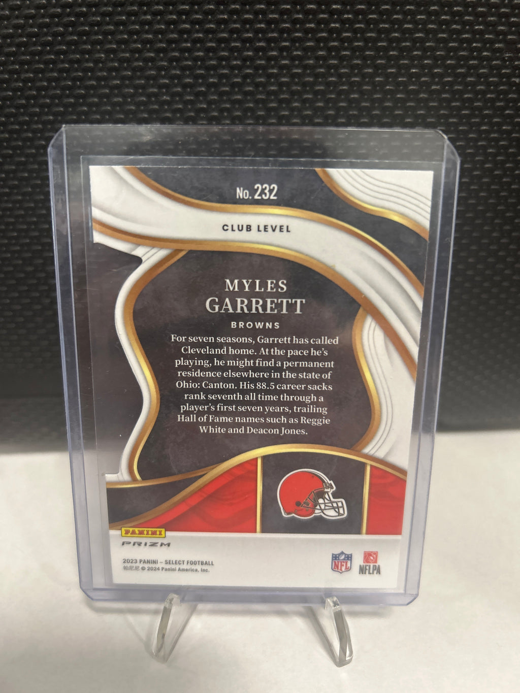 Sports Cards 2023 Panini Select Myles Garrett Die Cut Black And Red Prizm...