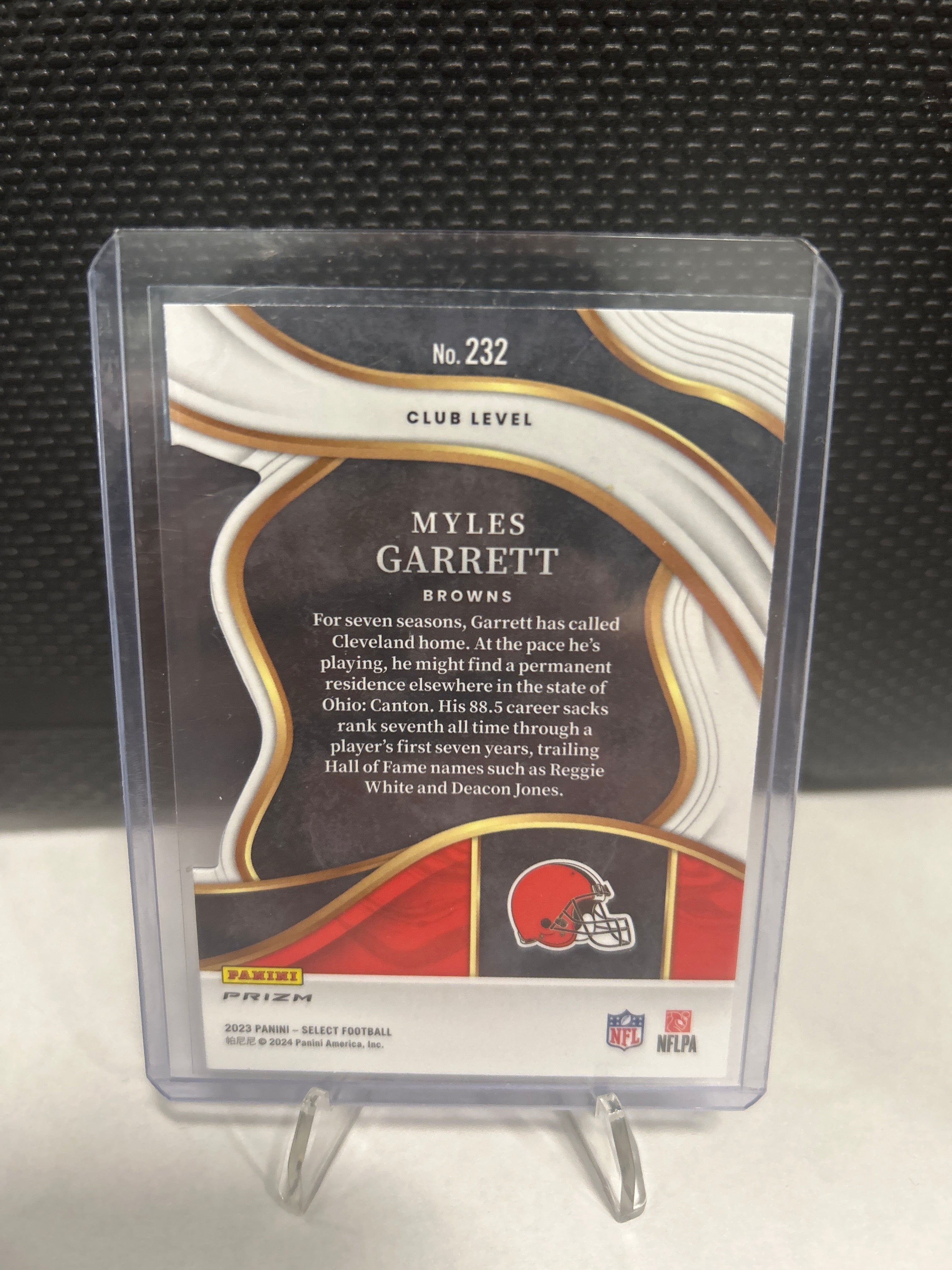 Sports Cards 2023 Panini Select Myles Garrett Die Cut Black And Red Prizm...