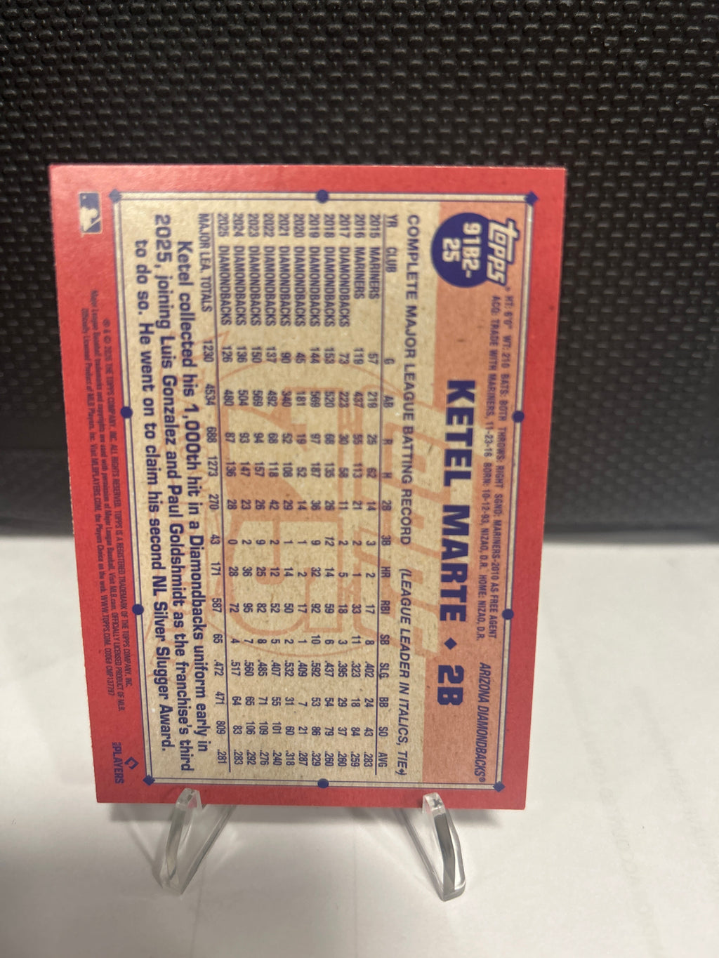 2026 Topps Series 2 Baseball 1991 Topps 91B2-25 Ketel Marte Arizona Diamondbacks