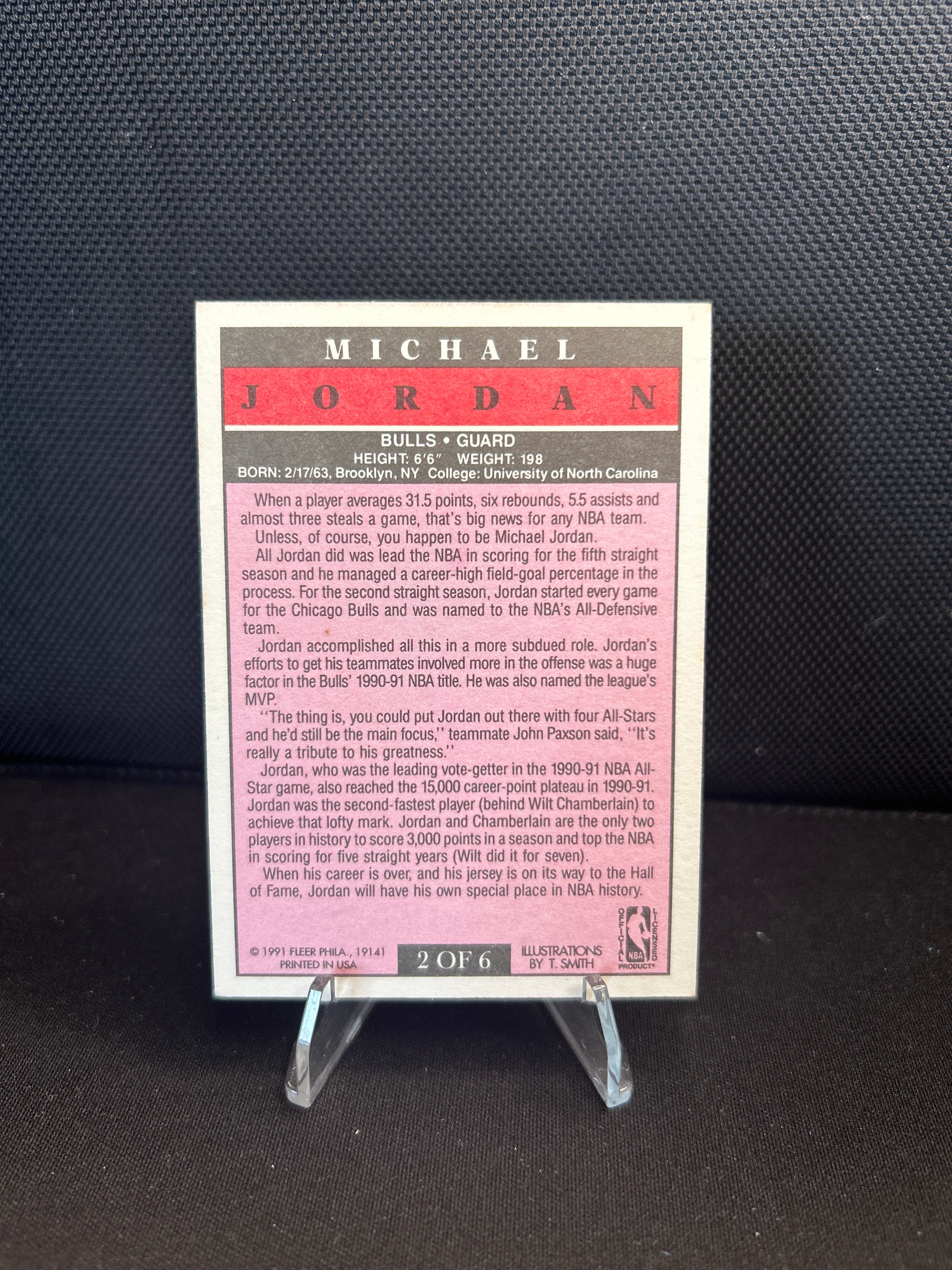 MICHAEL JORDAN 1991 FLEER  ILLUSTRATIONS NICE CARD WELL CENTERED