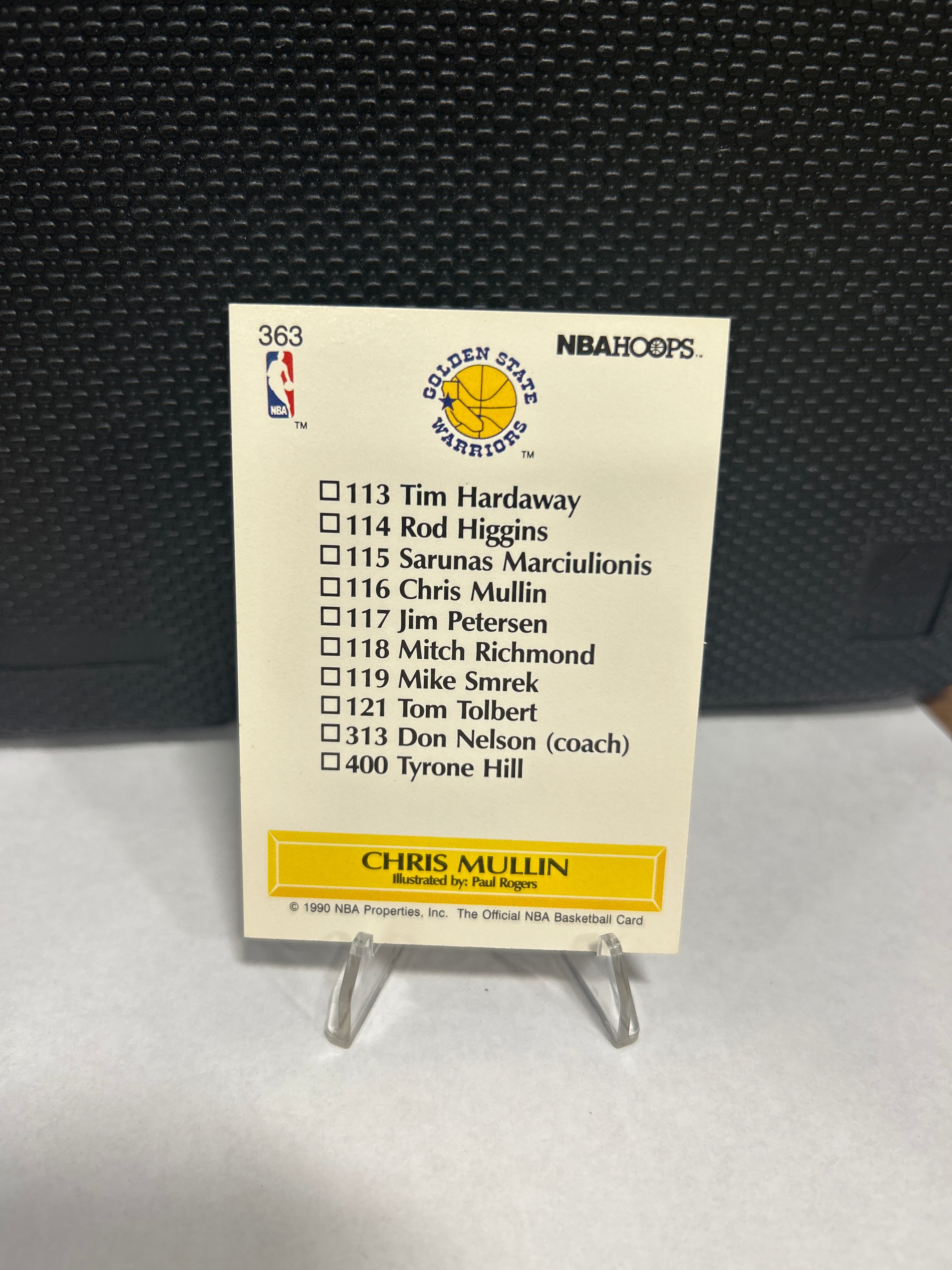 1990 NBA Hoops Chris Mullin Rare illustration Card #363