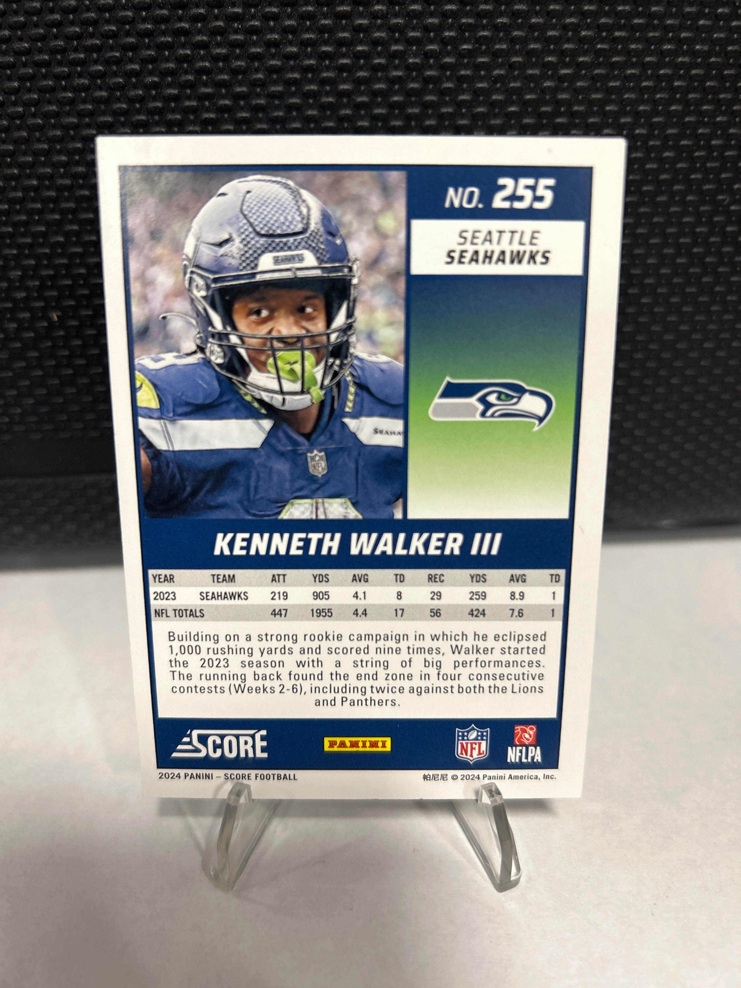 2024 Score Football Kenneth Walker III Gold Dotts Seahawks Chiefs 240/240
