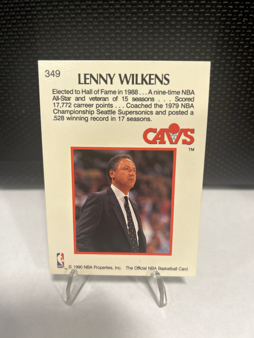 1990-91 NBA Hoops #349 Lenny Wilkens Seattle Supersonics