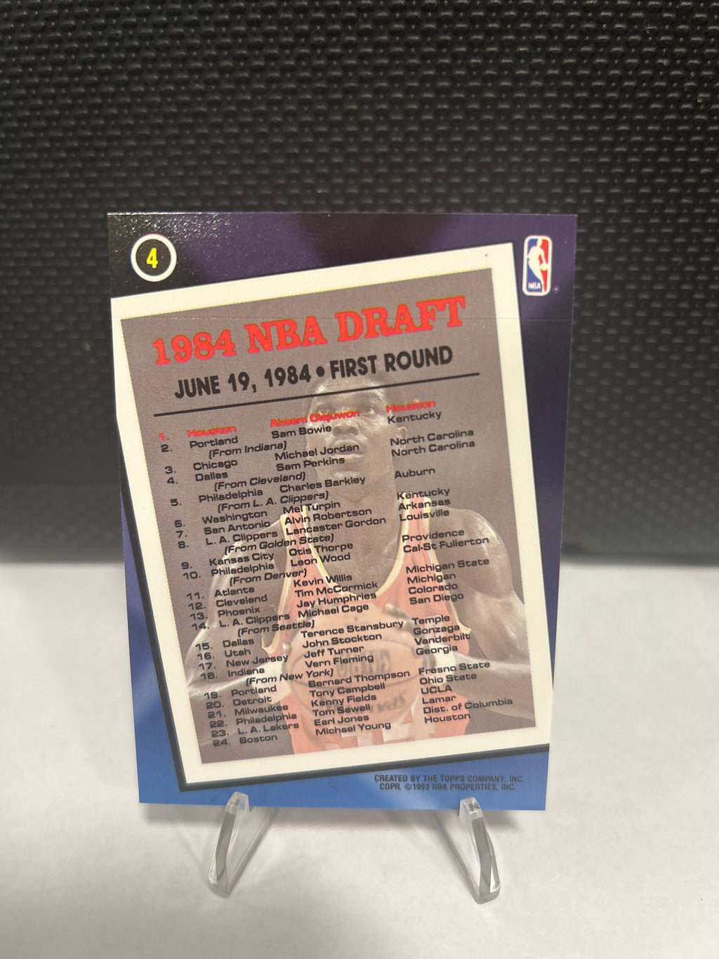 1992-93 Topps Archives #4 Hakeem Olajuwon 1984 Rookie