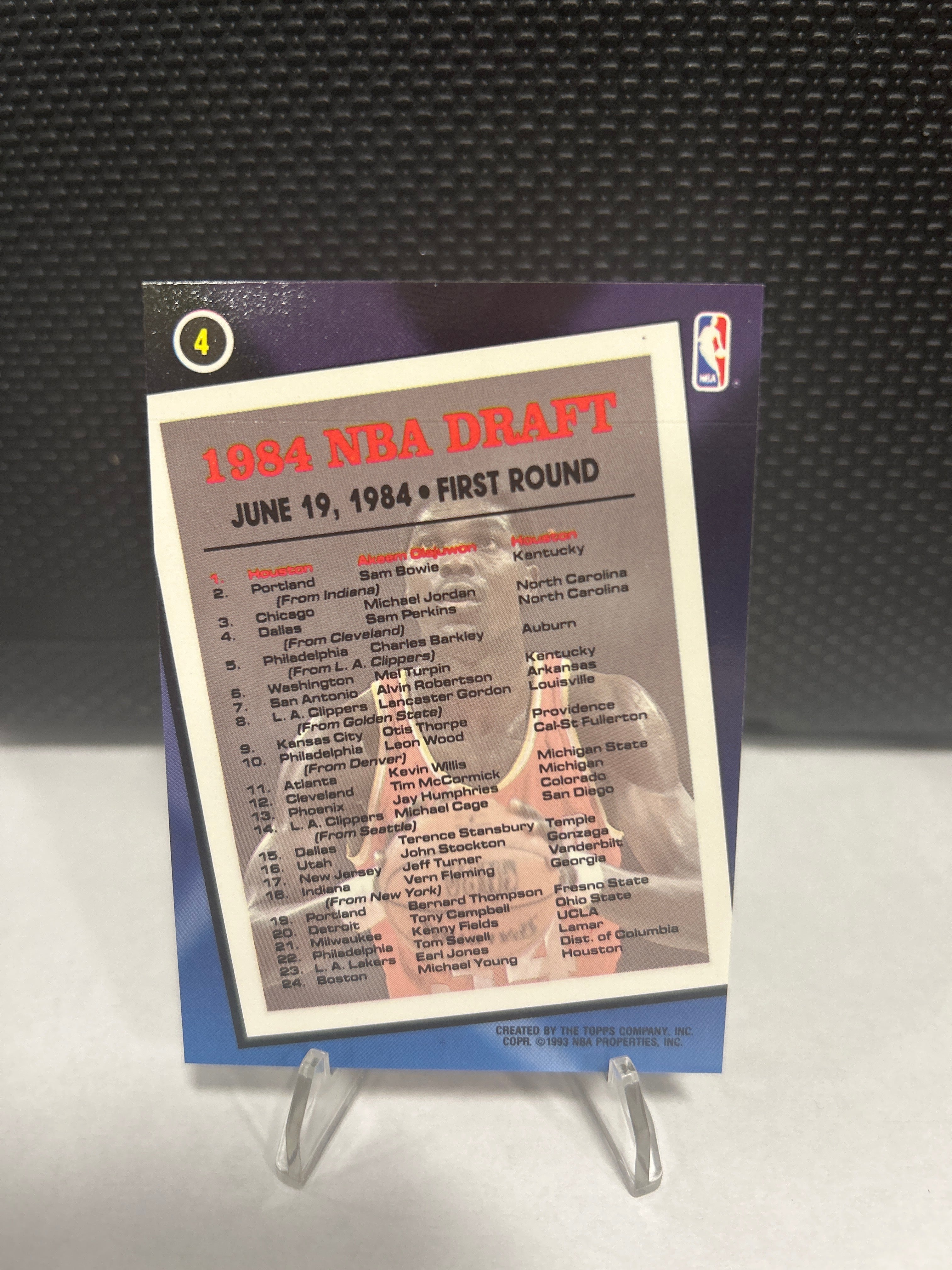 1992-93 Topps Archives #4 Hakeem Olajuwon 1984 Rookie