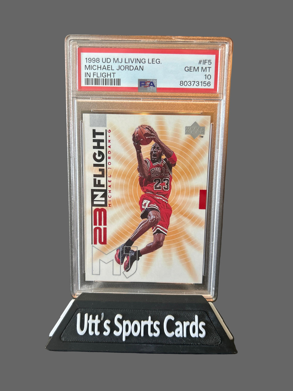 1998 UD Upper Deck MJ Michael Jordan PSA 10 #IF5 Card NEW Case In flight Legend