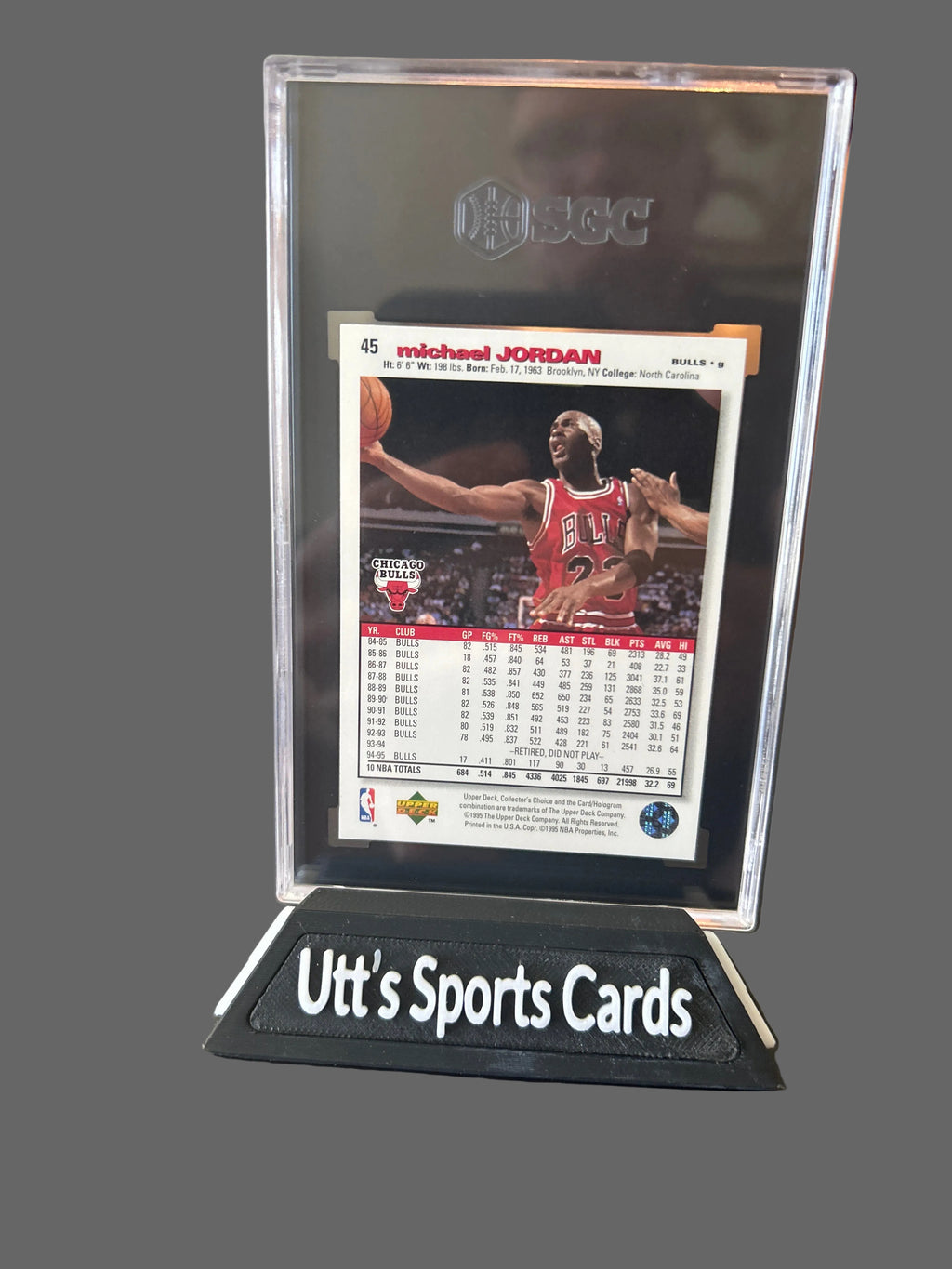1995 Upper Deck Collector’s Choice #45 Michael Jordan SGC 10 GEM MINT MJ 🐐🔥