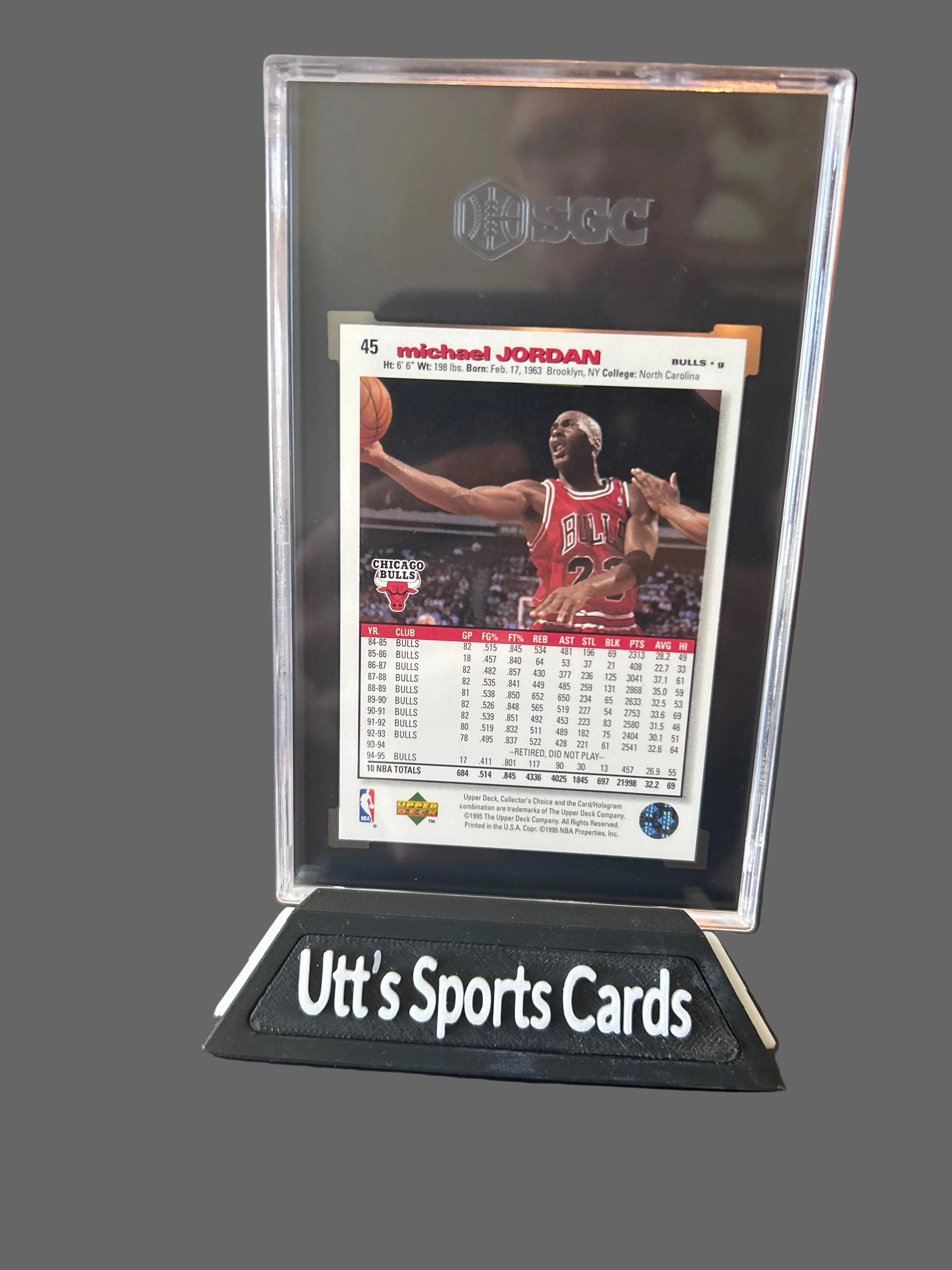 1995 Upper Deck Collector’s Choice #45 Michael Jordan SGC 10 GEM MINT MJ 🐐🔥