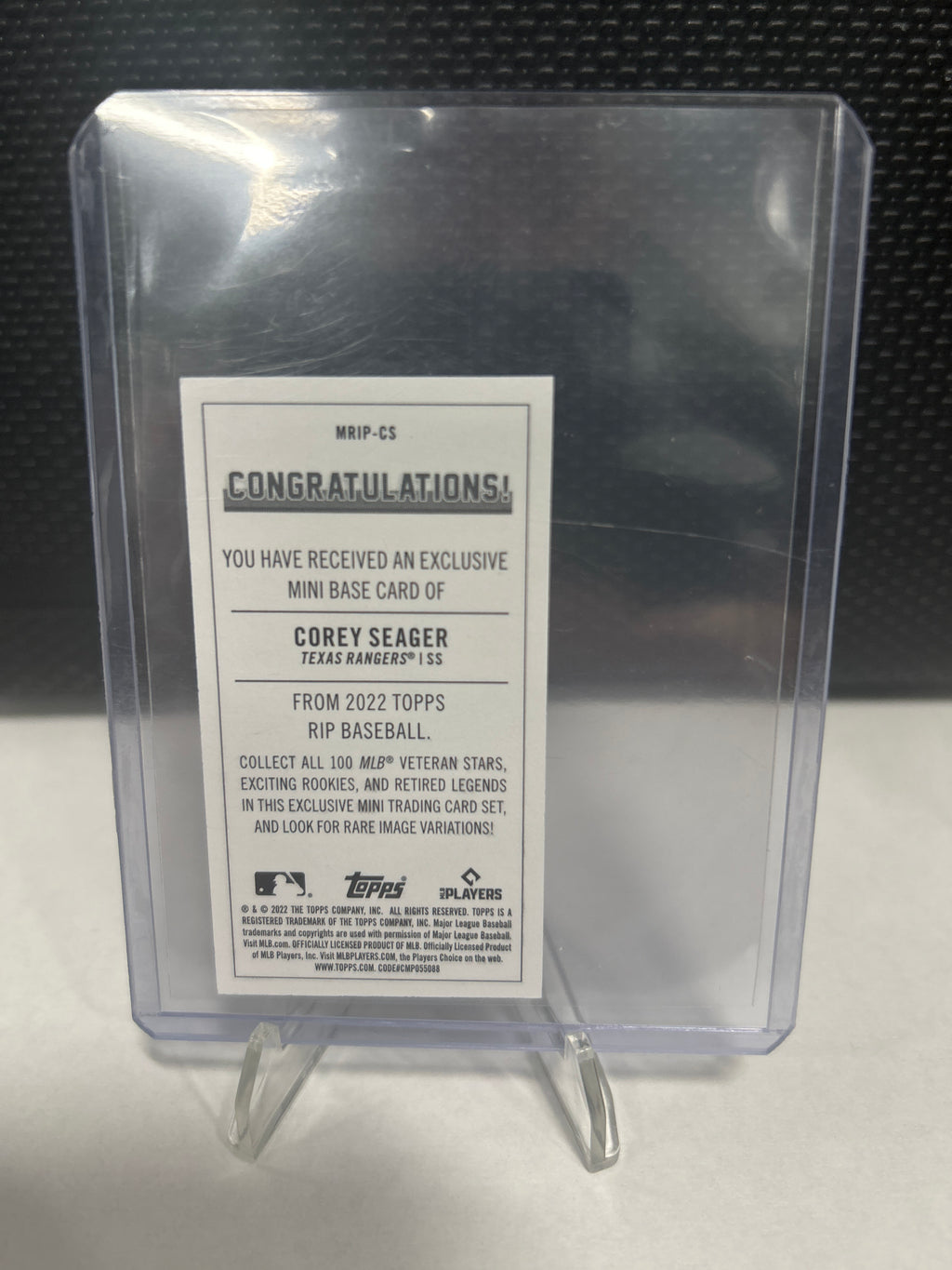 2022 Topps Rip Baseball COREY SEAGER White Mini Parallel #/75
